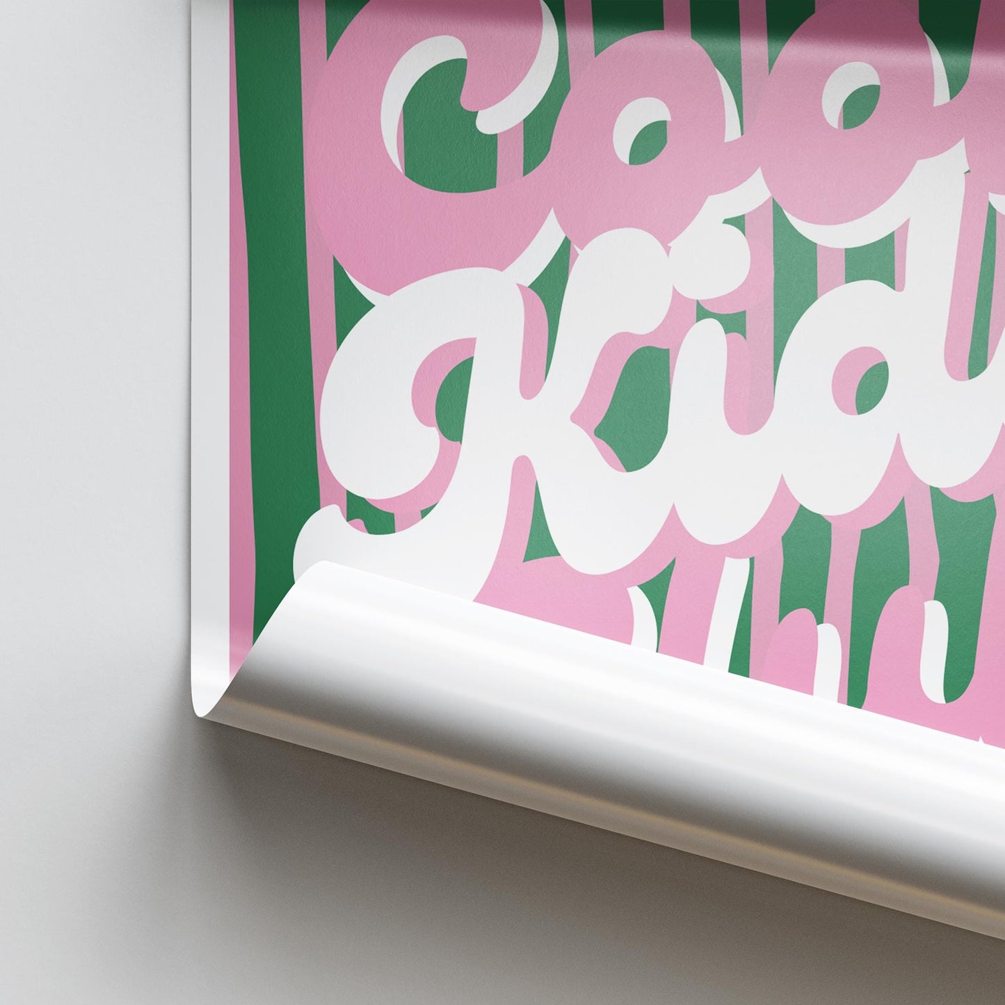 Cool Kids Club - Retro Stripes: Typography Quote Print For Children, Kids Home Decor Fun and Trendy Wall Art for Kids' Bedrooms & Playrooms