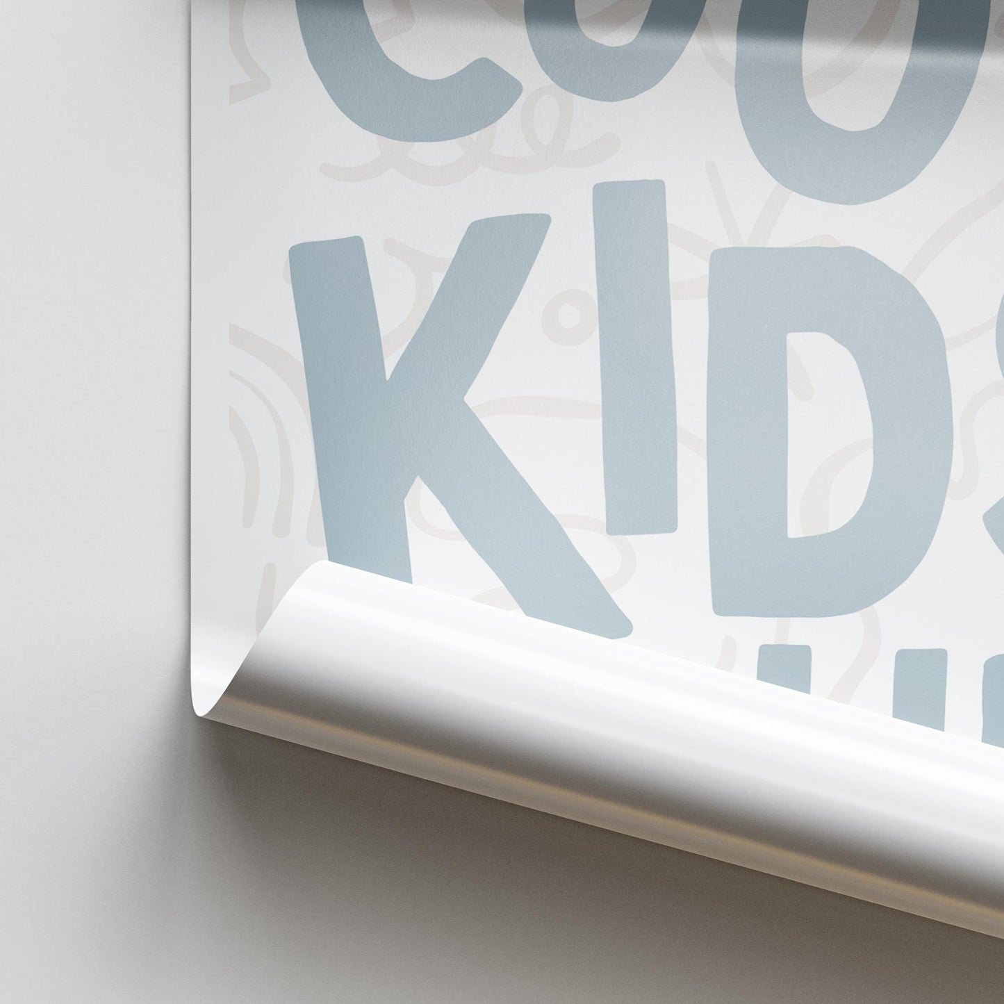 Cool Kids Club - Doodles: Typography Quote Print For Children, Kids Home Decor Fun and Trendy Wall Art for Kids' Bedrooms & Playrooms