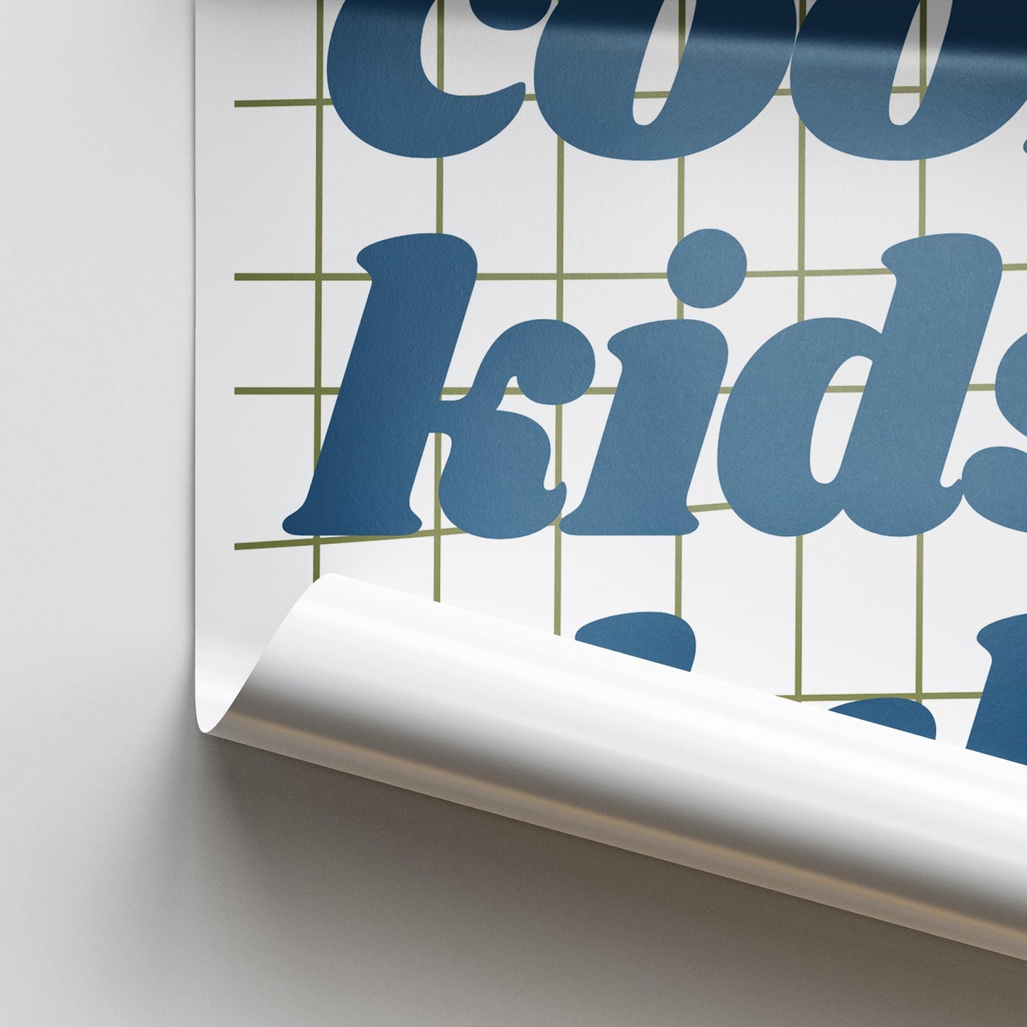 Cool Kids Club - Grid: Typography Quote Print For Children, Kids Home Decor Fun and Trendy Wall Art for Kids' Bedrooms & Playrooms