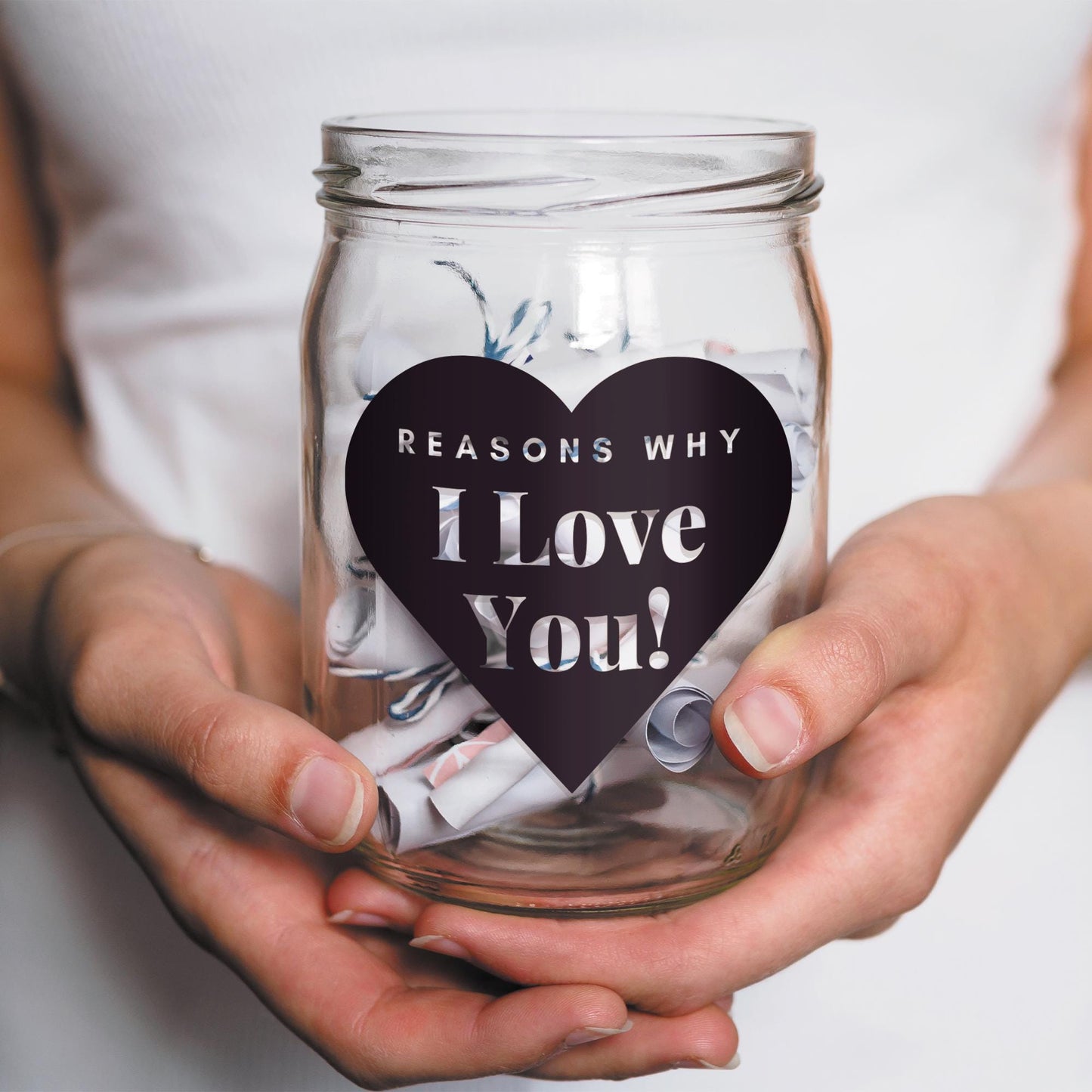 Reasons Why I Love You - Heart Sticker: Gift For Valentine's Day, Thoughtful DIY Gift For Anniversary or Valentines - Romantic Keepsake