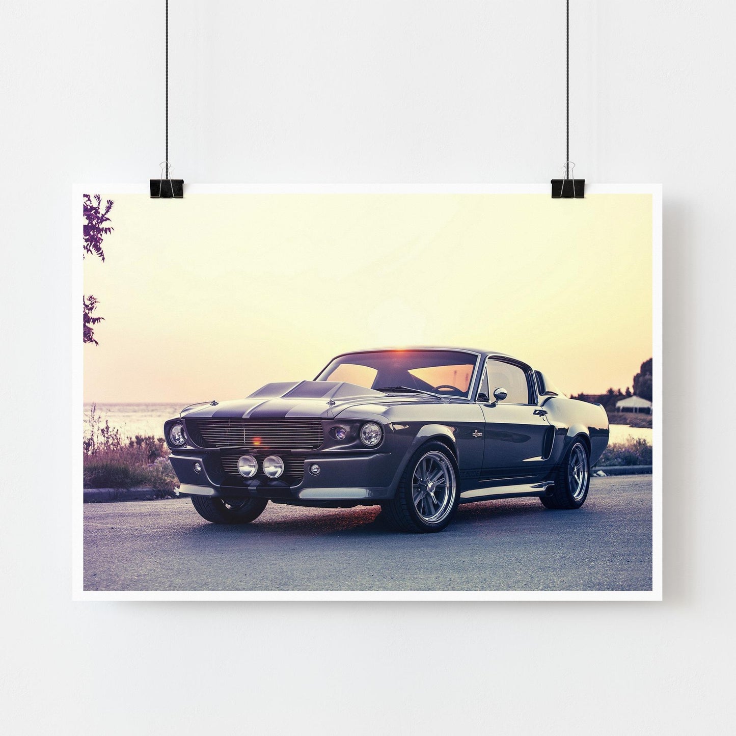 Classic Ford Mustang Shelby GT500 Poster: Iconic American Muscle Car Wall Art, Classic Car Print, Retro Car Gift, Garage & Home Decor