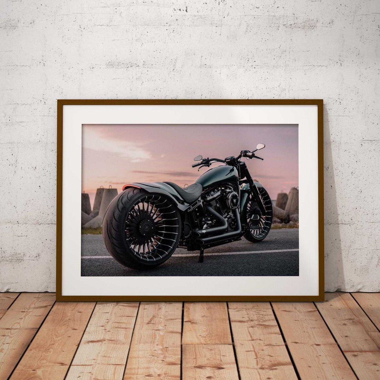 Harley Davidson Cruiser Poster: Iconic Harley Davidson Artwork, Motorbike Print, Motorcycle Gift, Home & Garage Decor for Bike Lover