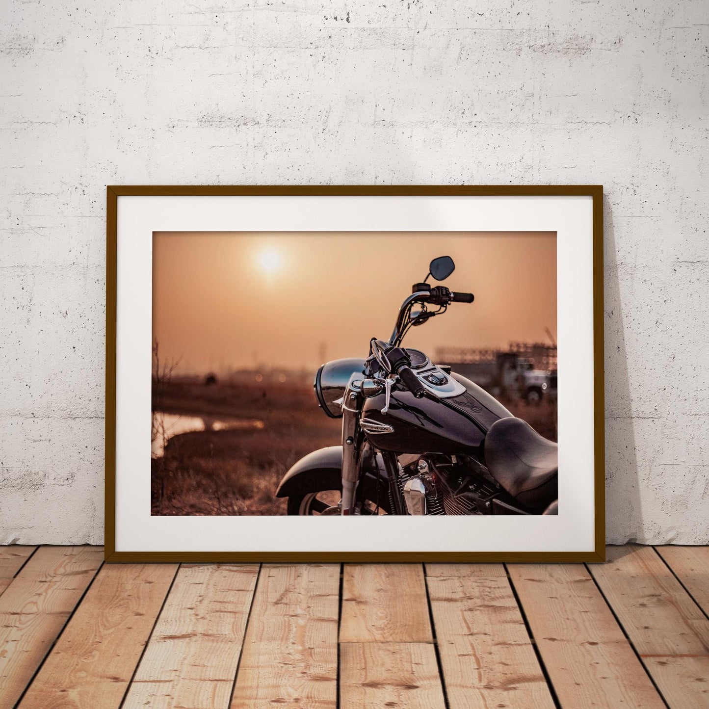 Harley Davidson Cruiser at Sunset Poster: Iconic Harley Davidson Artwork, Motorbike Print, Motorcycle Gift, Home & Garage Decor, Bike Lover