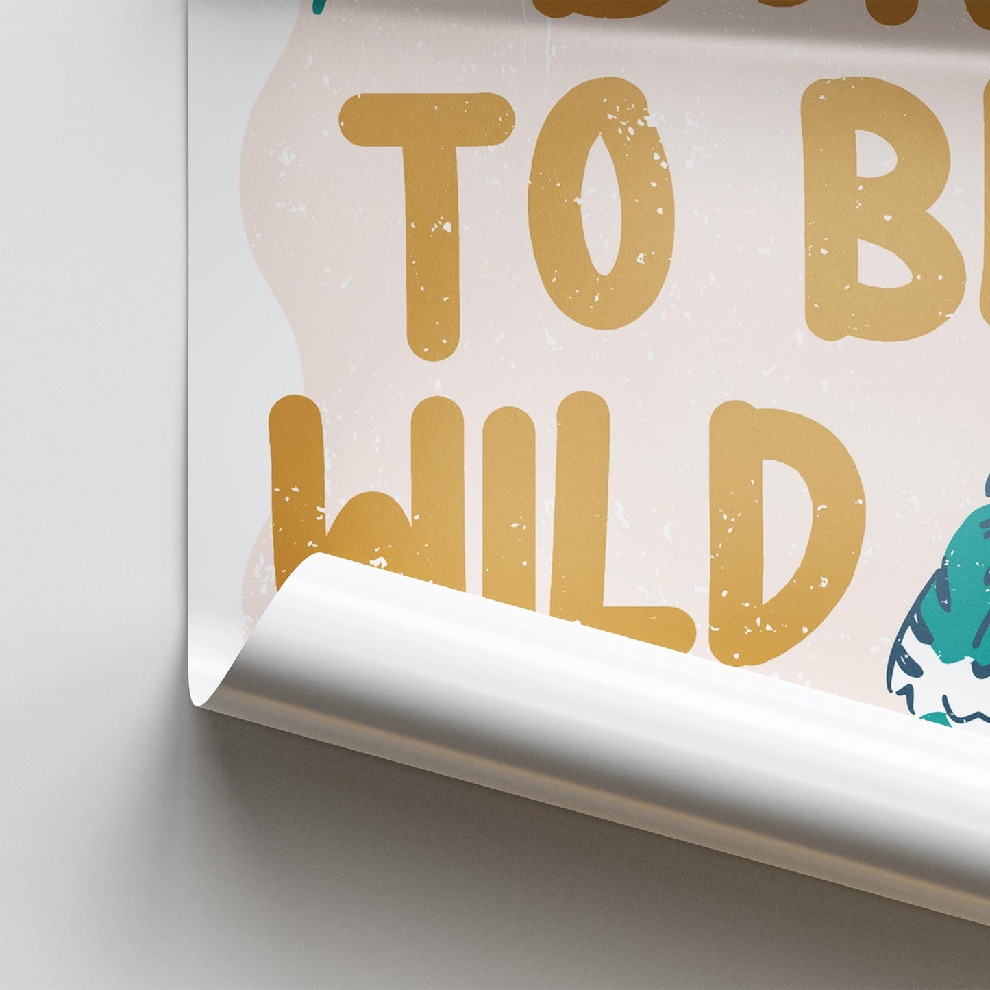 Born To Be Wild - Chilled Tiger Poster: Kids Room Wall Art  Jungle-themed Print for Childrens Bedroom or Nursery Decor, Animal Print