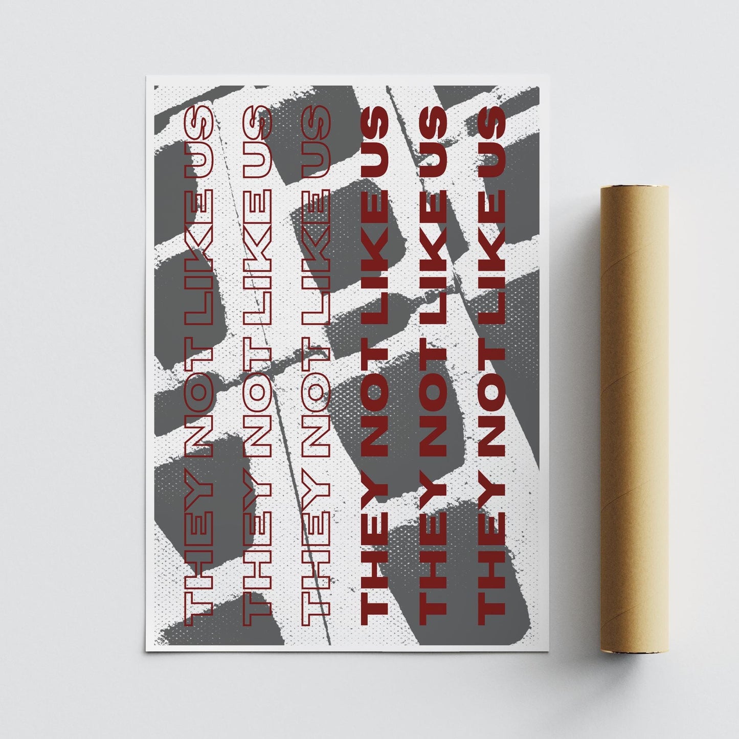 They Not Like Us - 03 Song Inspired Poster: Urban Wall Art, Minimalist Print, Edgy Wall Art, Industrial Decor, Rap Lover, Music Home Decor