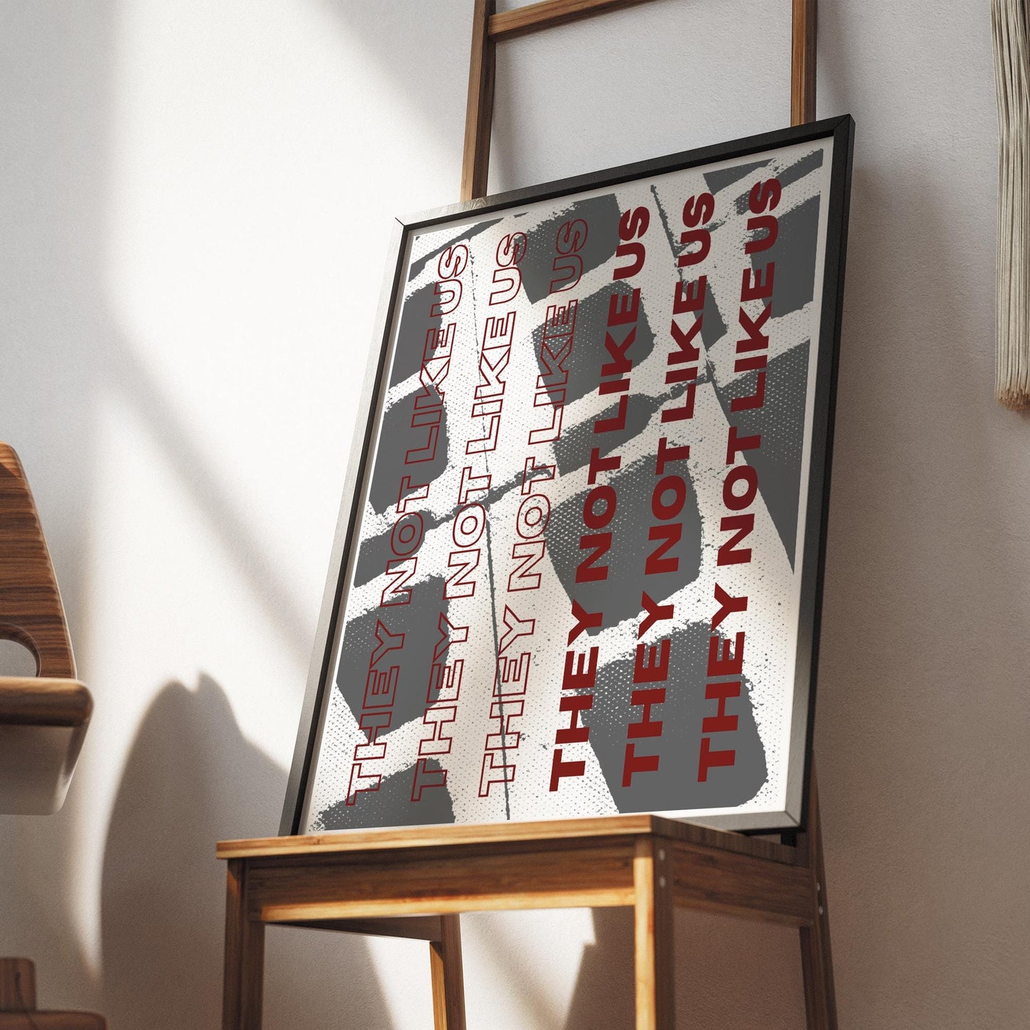 They Not Like Us - 03 Song Inspired Poster: Urban Wall Art, Minimalist Print, Edgy Wall Art, Industrial Decor, Rap Lover, Music Home Decor