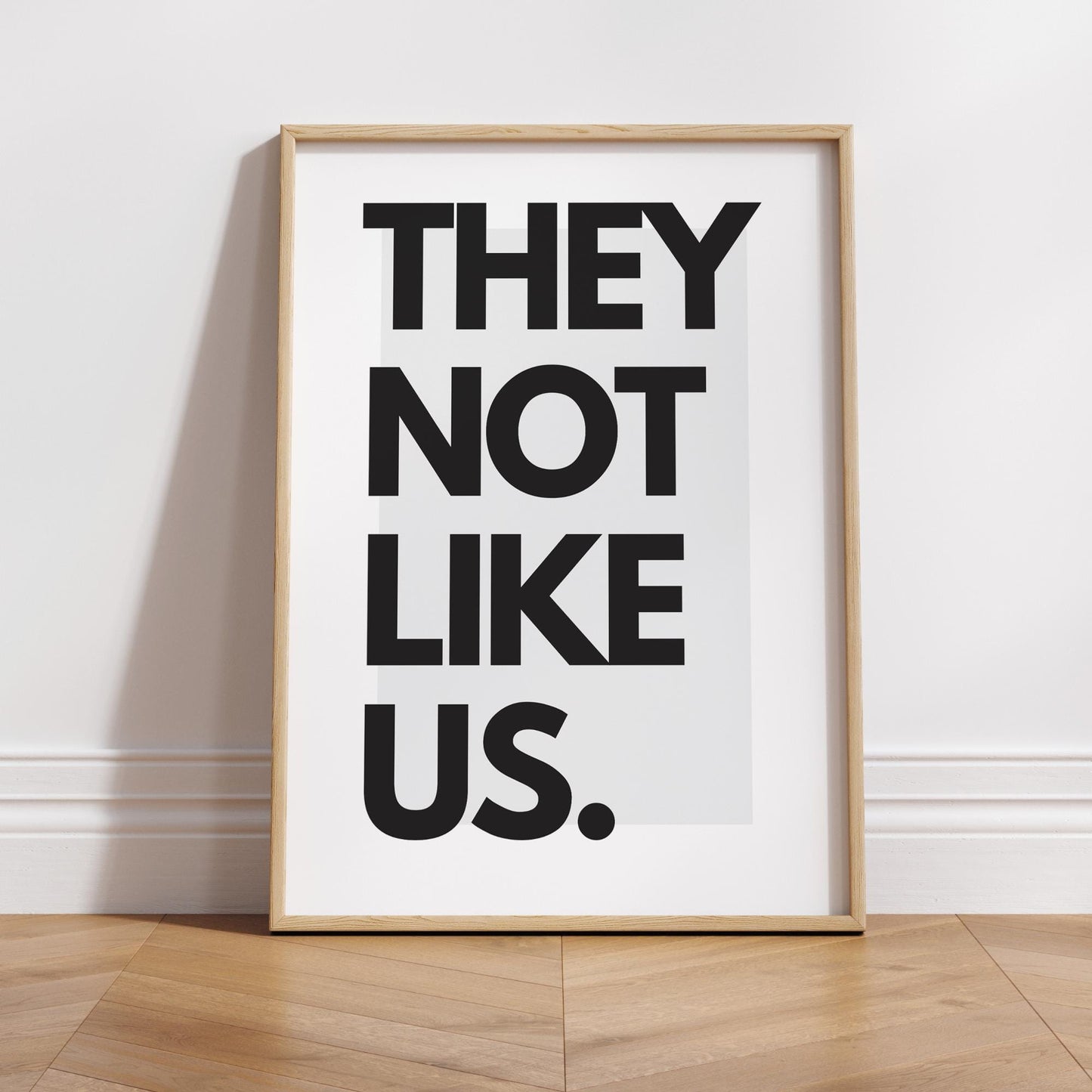 They Not Like Us - 05 Song Inspired Poster: Urban Wall Art, Minimalist Black & White Print, Industrial Wall Art, Rap Lover, Music Home Decor