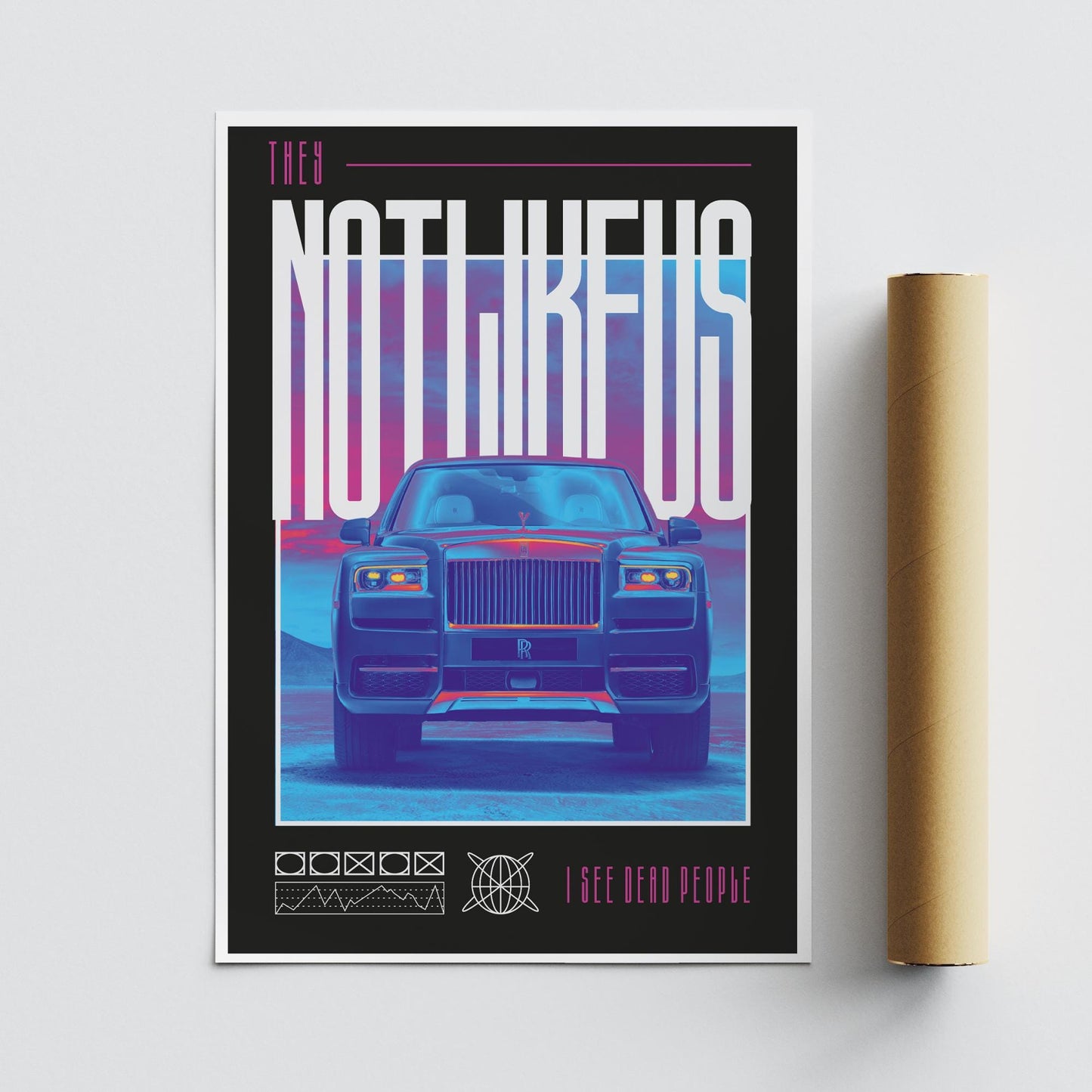 They Not Like Us - 06 Song Inspired Poster: Urban Wall Art, Luxury Car Print, Edgy Wall Art, Industrial Decor, Rap Lover, Music Home Decor