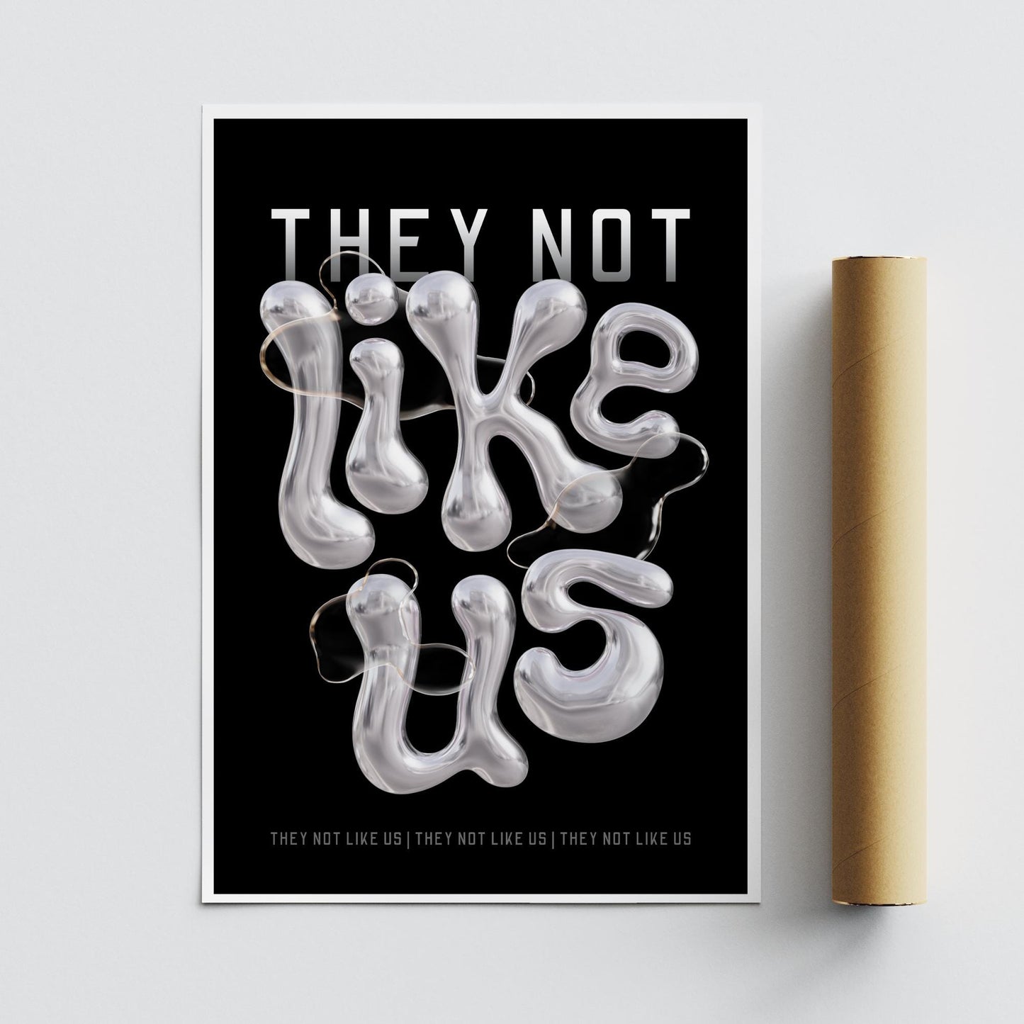 They Not Like Us - 08 Song Inspired Poster: Urban Wall Art, Edgy Futuristic Abstract Print, Industrial Decor, Rap Lover, Music Home Decor