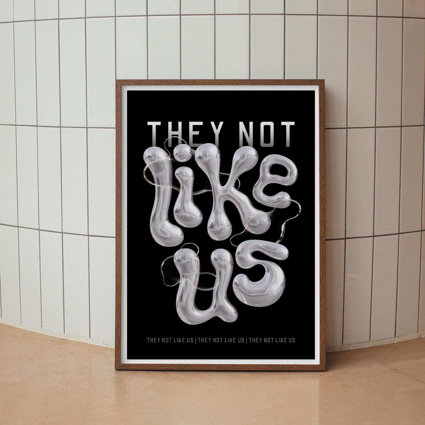 They Not Like Us - 08 Song Inspired Poster: Urban Wall Art, Edgy Futuristic Abstract Print, Industrial Decor, Rap Lover, Music Home Decor