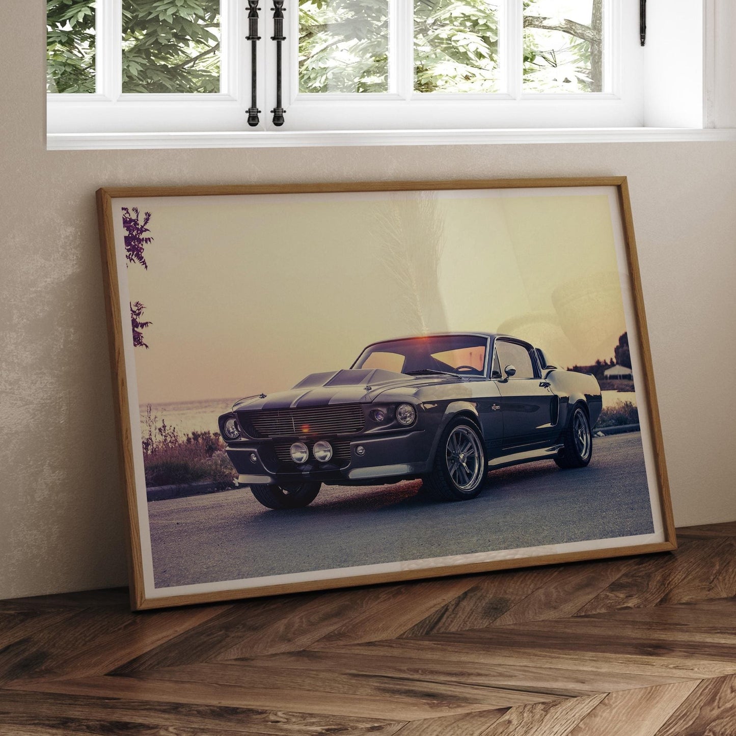 Classic Ford Mustang Shelby GT500 Poster: Iconic American Muscle Car Wall Art, Classic Car Print, Retro Car Gift, Garage & Home Decor