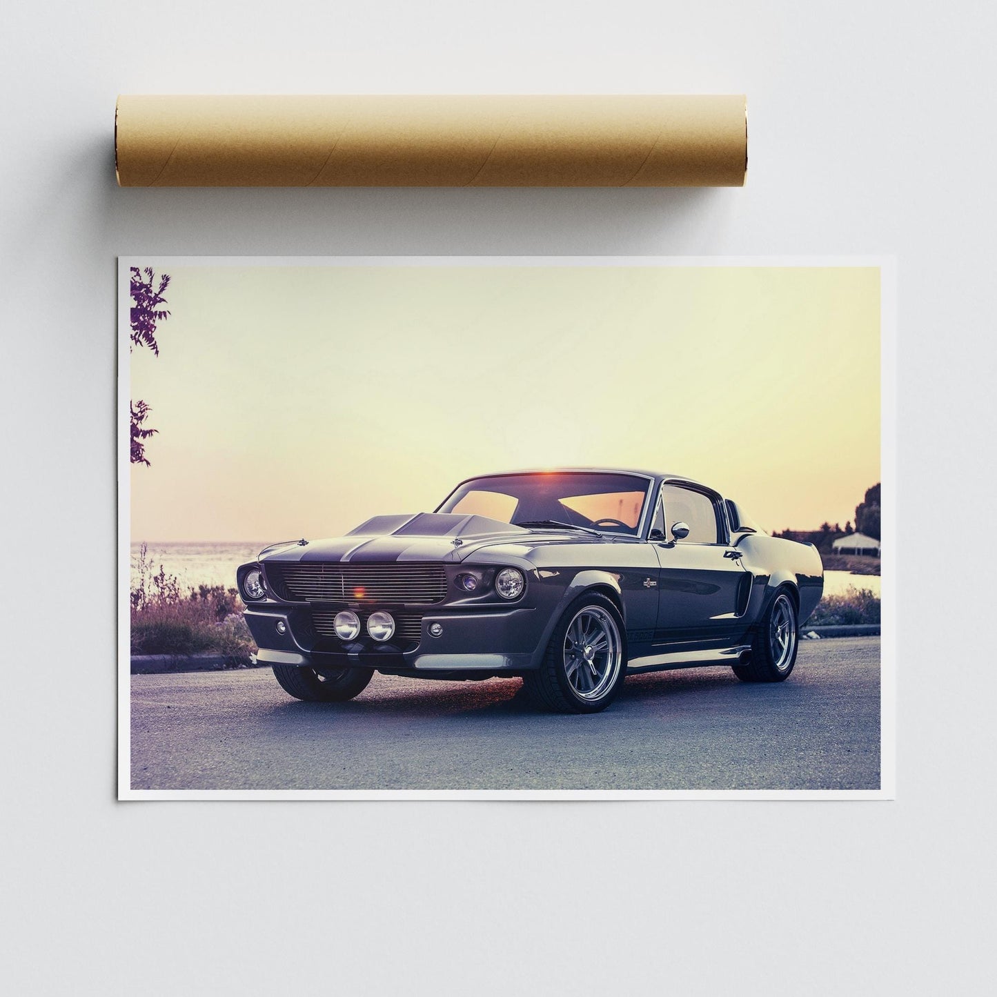Classic Ford Mustang Shelby GT500 Poster: Iconic American Muscle Car Wall Art, Classic Car Print, Retro Car Gift, Garage & Home Decor