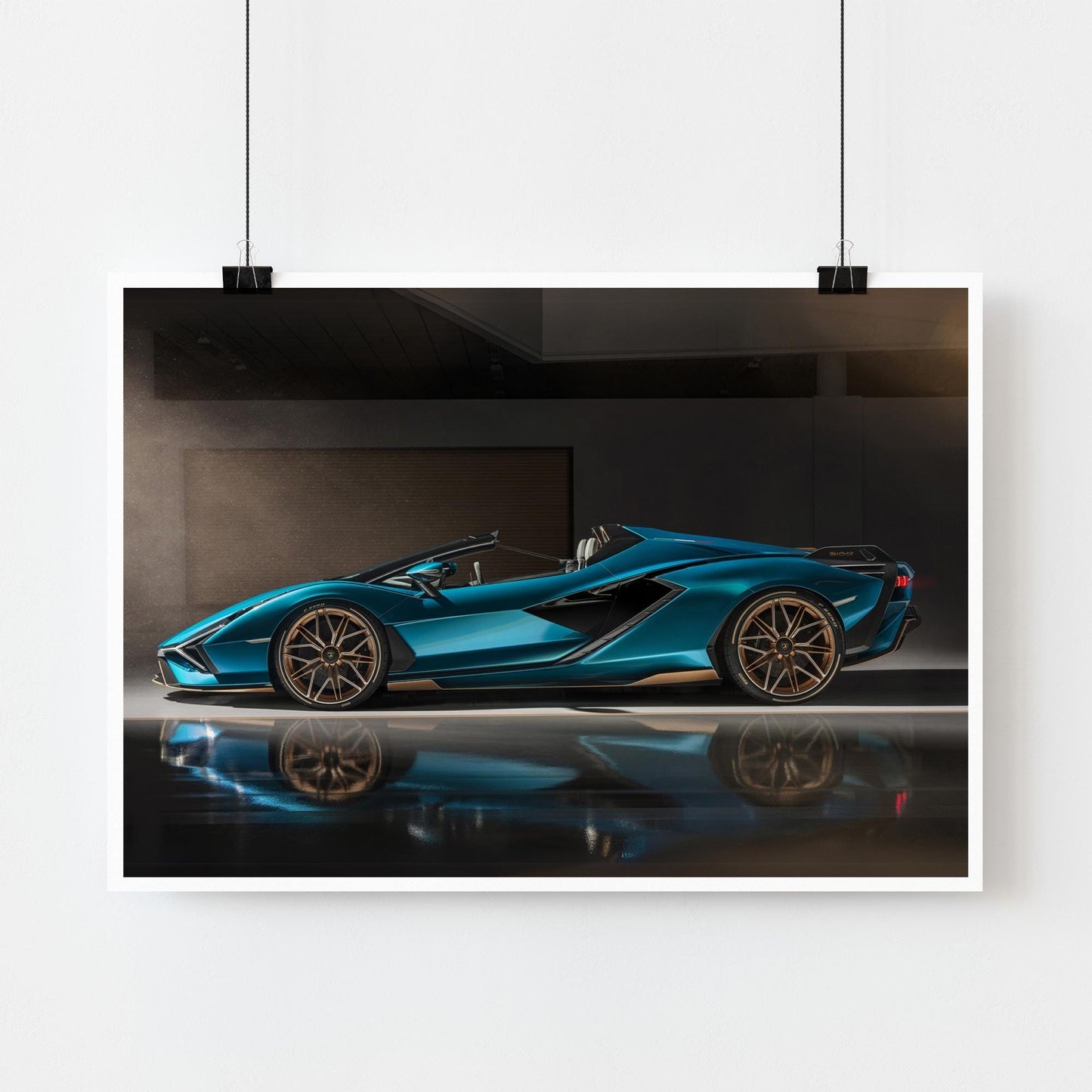 Lamborghini Sian Roadster Poster: Luxury Convertible Supercar Wall Art, Lambo Print for Car Lover, Car Gift, Garage Wall Art & Home Decor