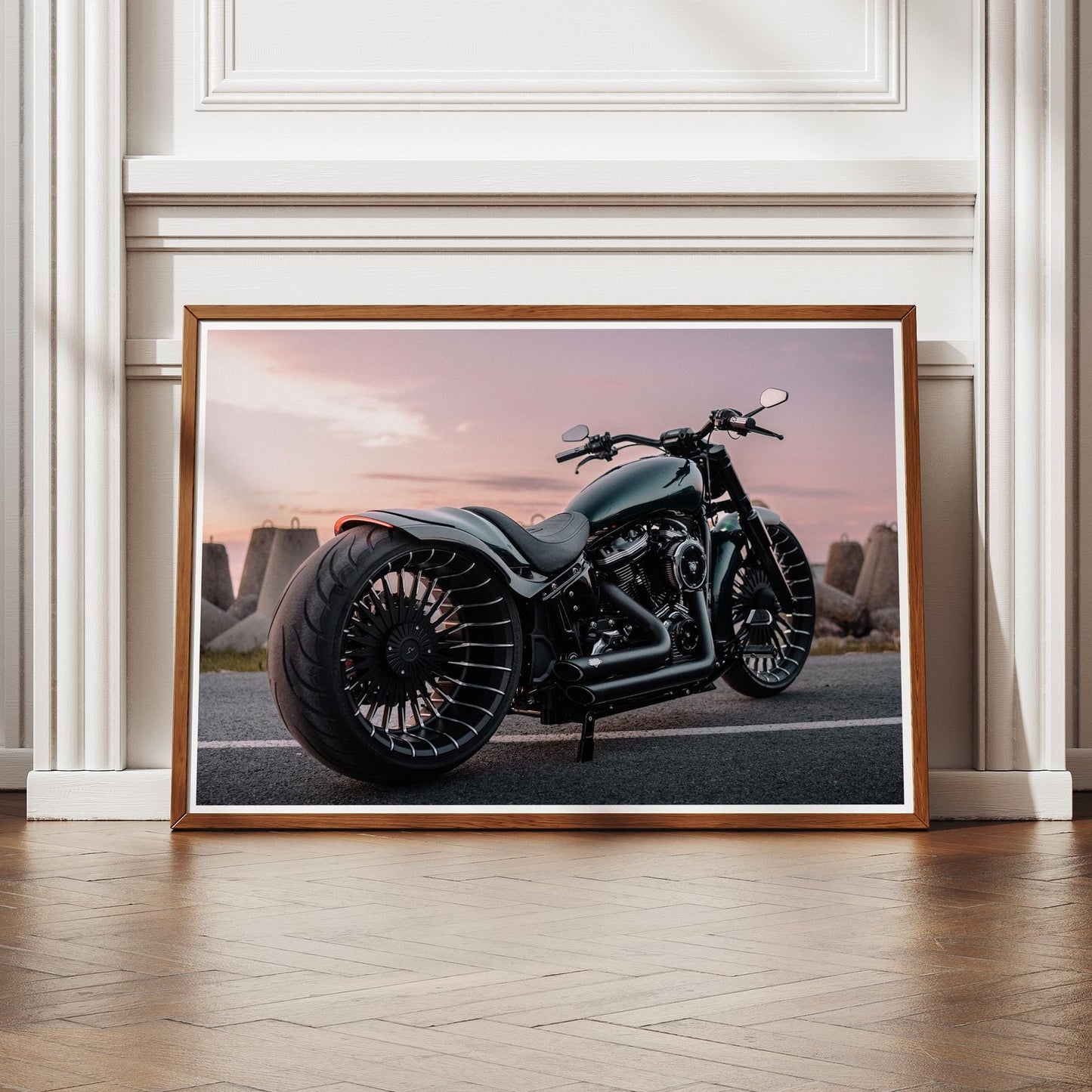Harley Davidson Cruiser Poster: Iconic Harley Davidson Artwork, Motorbike Print, Motorcycle Gift, Home & Garage Decor for Bike Lover