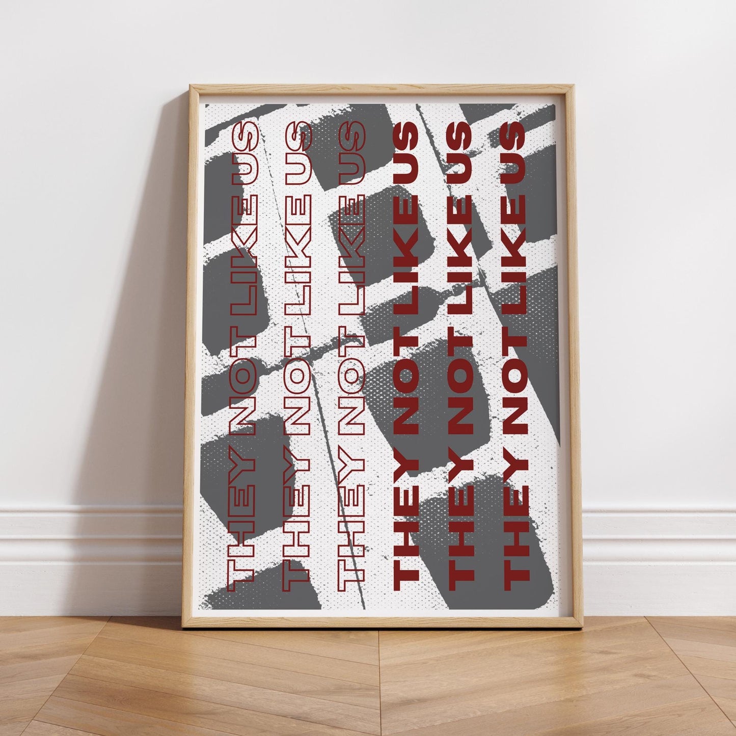 They Not Like Us - 03 Song Inspired Poster: Urban Wall Art, Minimalist Print, Edgy Wall Art, Industrial Decor, Rap Lover, Music Home Decor