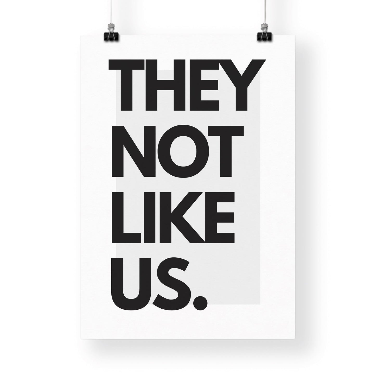 They Not Like Us - 05 Song Inspired Poster: Urban Wall Art, Minimalist Black & White Print, Industrial Wall Art, Rap Lover, Music Home Decor