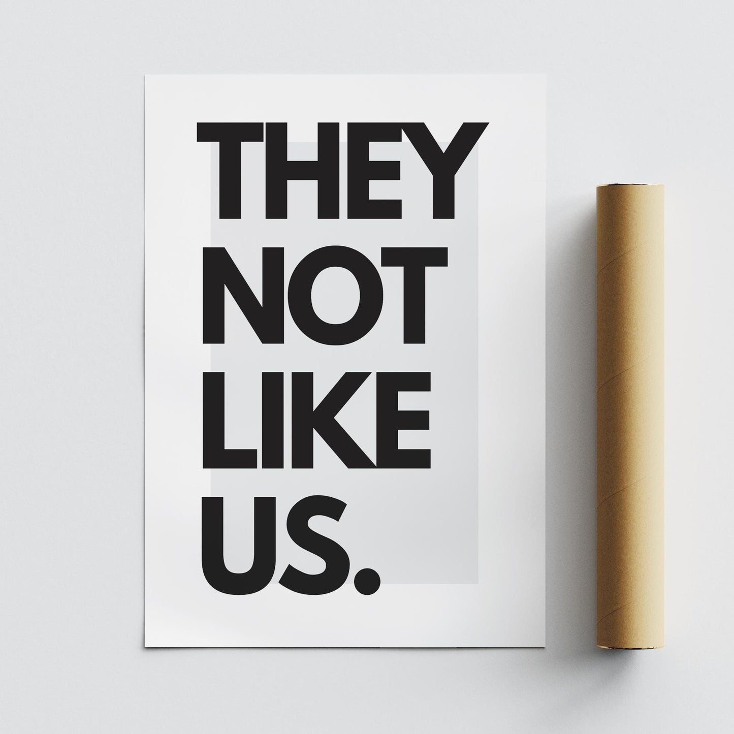 They Not Like Us - 05 Song Inspired Poster: Urban Wall Art, Minimalist Black & White Print, Industrial Wall Art, Rap Lover, Music Home Decor