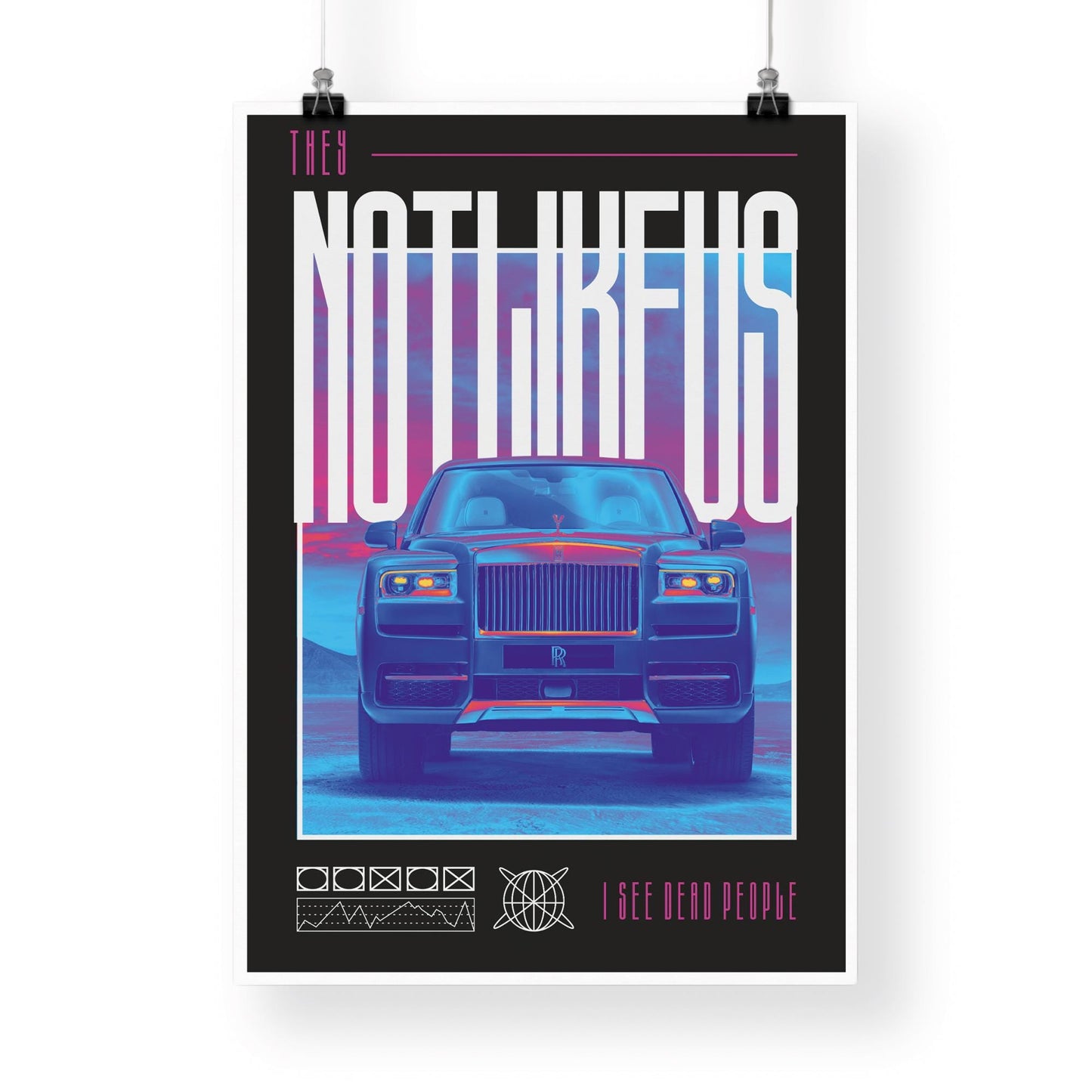 They Not Like Us - 06 Song Inspired Poster: Urban Wall Art, Luxury Car Print, Edgy Wall Art, Industrial Decor, Rap Lover, Music Home Decor