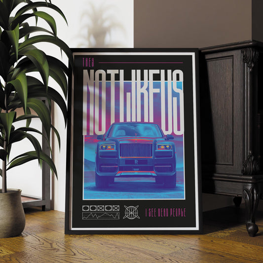 They Not Like Us - 06 Song Inspired Poster: Urban Wall Art, Luxury Car Print, Edgy Wall Art, Industrial Decor, Rap Lover, Music Home Decor