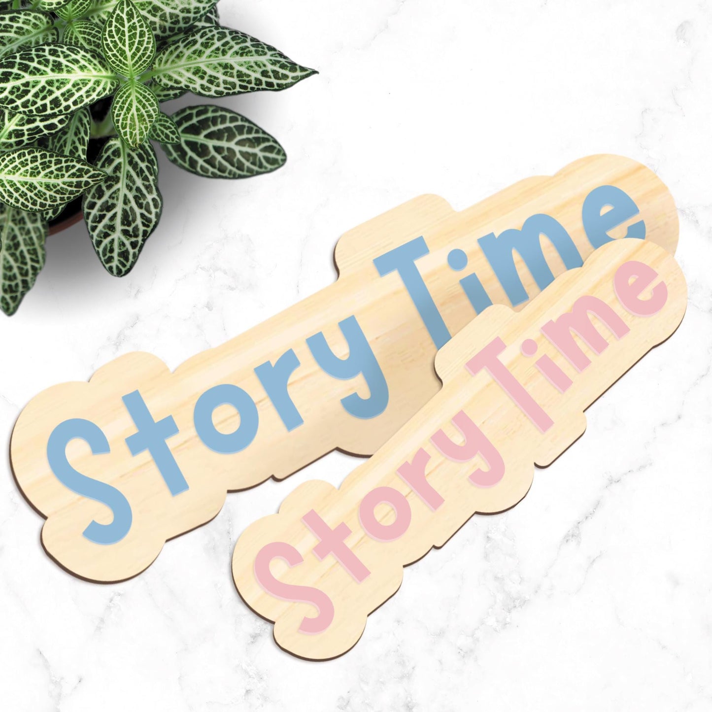 Story Time Plaque: Wooden Sign with Acrylic Letters - Perfect for Kids' Reading Corner or Playroom, Children's Room Decor, Book Lover Gift