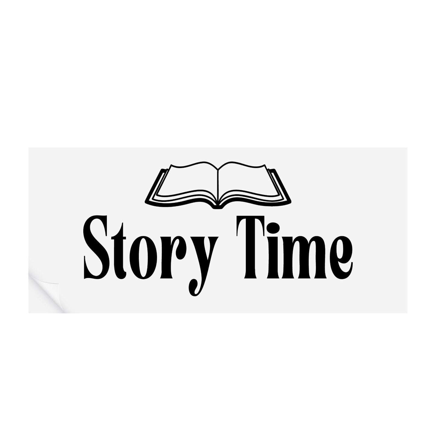 Story Time - Book Wall Sticker: Kids Reading Nook Decal, Wall Art, Personalised Kids Room Wall Decal, Nursery or Bedroom Decoration