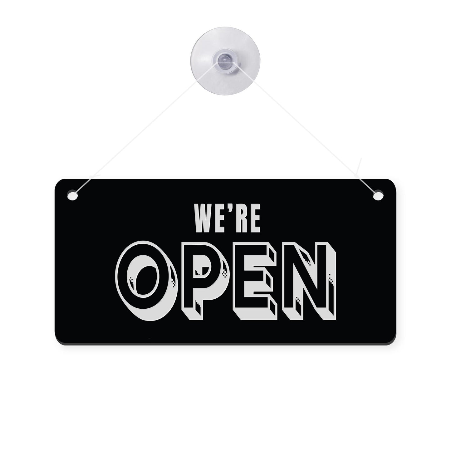 Open & Closed Hanging Shop Sign - Retro: Business Essentials, Shop Door Sign with Suction Cup  Double-Sided Hanging Shop Plaque, Shop Decor