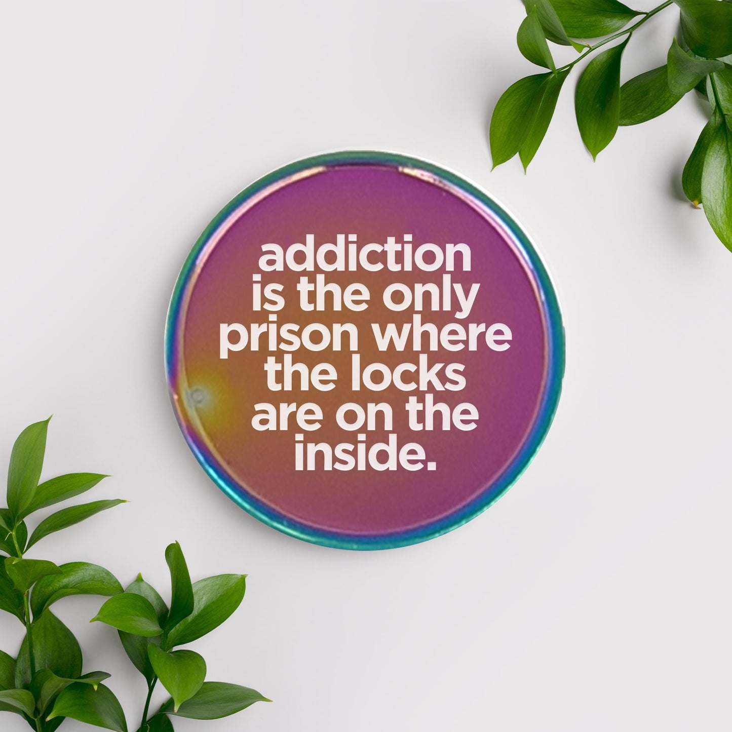 Smoke Free Milestone Coin with Quote 05 | Personalised Quit Smoking Token | Recovery Gift with Engraved Message | Custom Motivational Coin