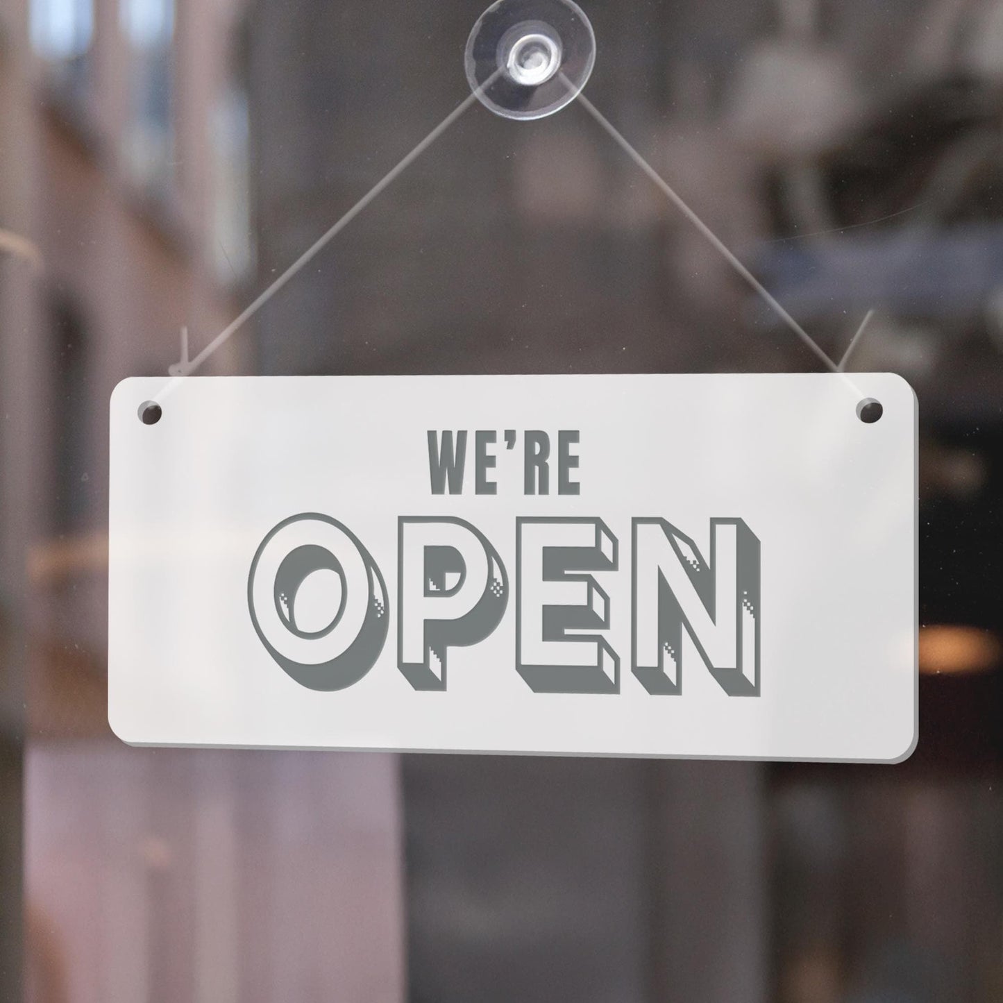 Open & Closed Hanging Shop Sign - Retro: Business Essentials, Shop Door Sign with Suction Cup  Double-Sided Hanging Shop Plaque, Shop Decor