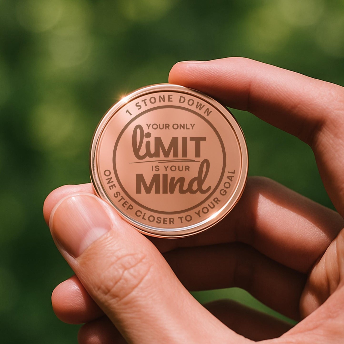 Personalised Weight Loss Milestone Coin  “Your Only Limit is Your Mind  Custom Weight  Motivational Fitness Token  1st/Lbs/Kg Marker