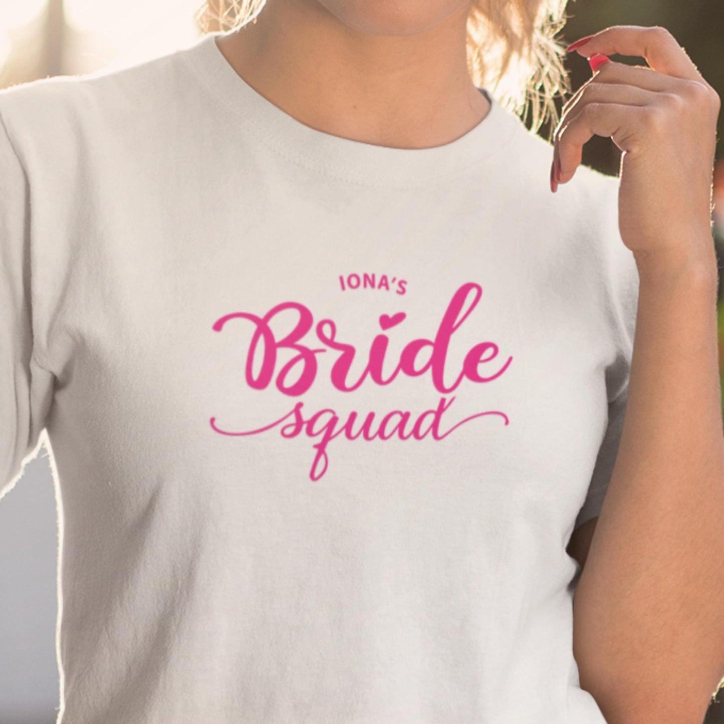 Personalised Bride Squad Iron-On Transfer  Hen Party HTV Sticker | Custom Hen Do Heat Transfer Vinyl, Bridal Party Glitter Labels