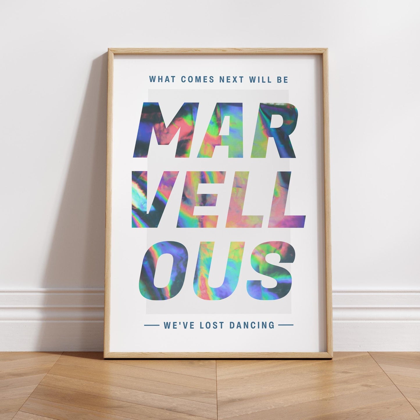Marea Lyric-Inspired Poster | House Music Print, Song Wall Art, Colourful Bold Typography, Modern Home Decor for Dance Music Lover