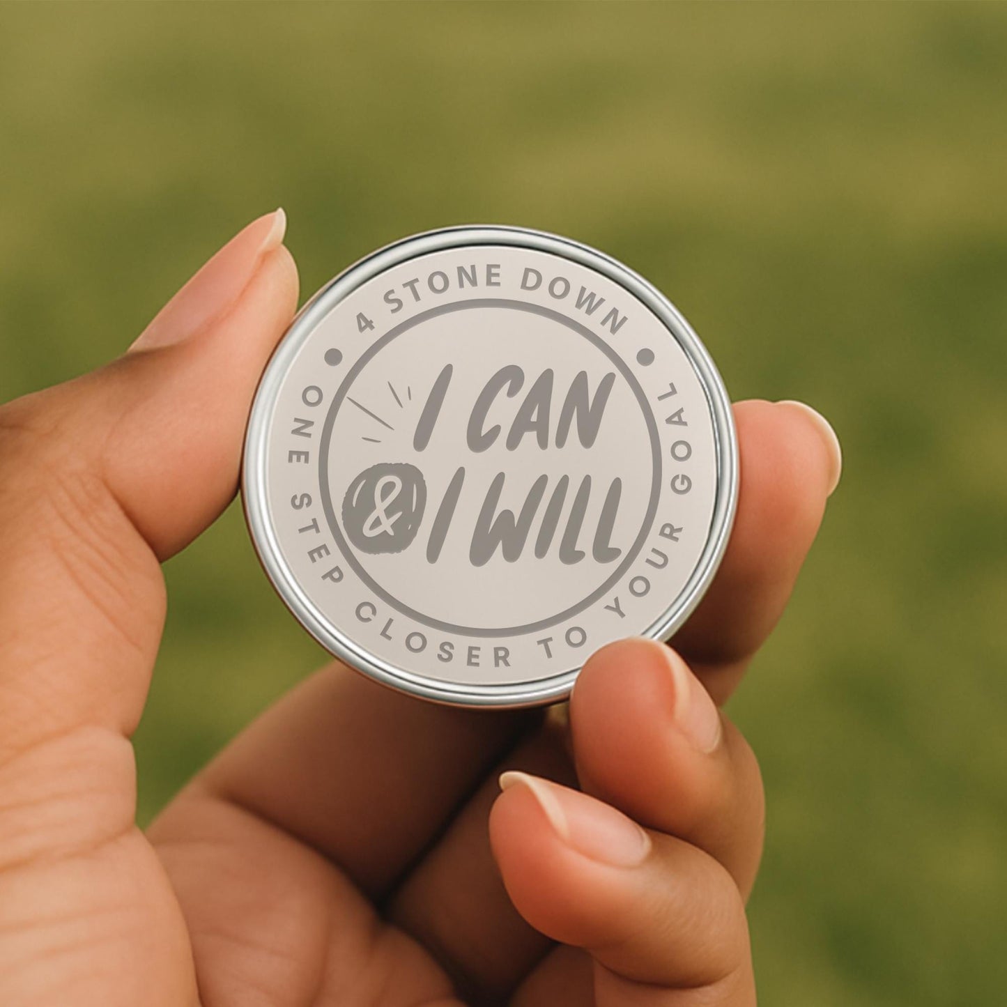 Personalised Weight Loss Milestone Coin  “I Can & I Will Engraved Token  Custom Weight  Slimming Journey Gift  1st/Lbs/Kg Marker