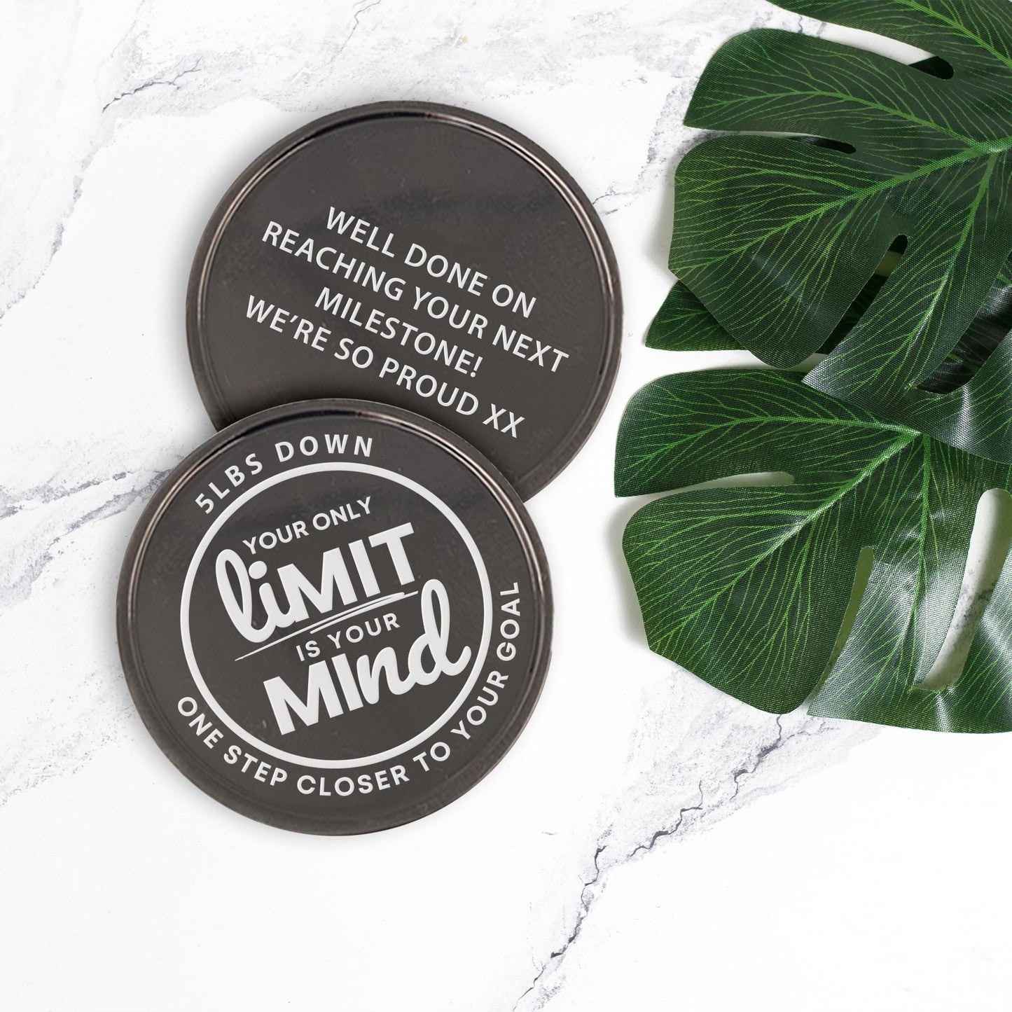 Personalised Weight Loss Milestone Coin  “Your Only Limit is Your Mind  Custom Weight  Motivational Fitness Token  1st/Lbs/Kg Marker