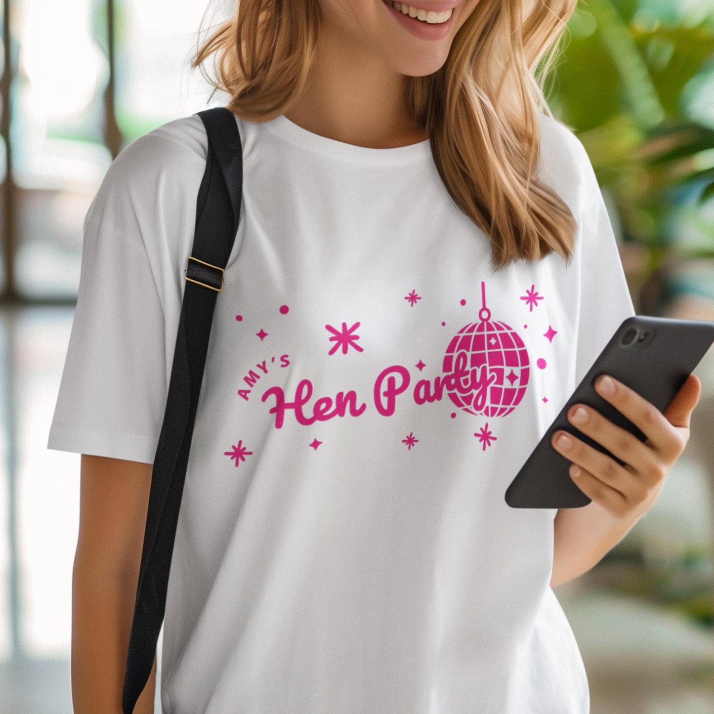 Personalised Hen Do Iron-On Transfer  Hen Party HTV Sticker | Custom Disco Ball Hen Do Heat Transfer Vinyl, Bridal Party Glitter Labels