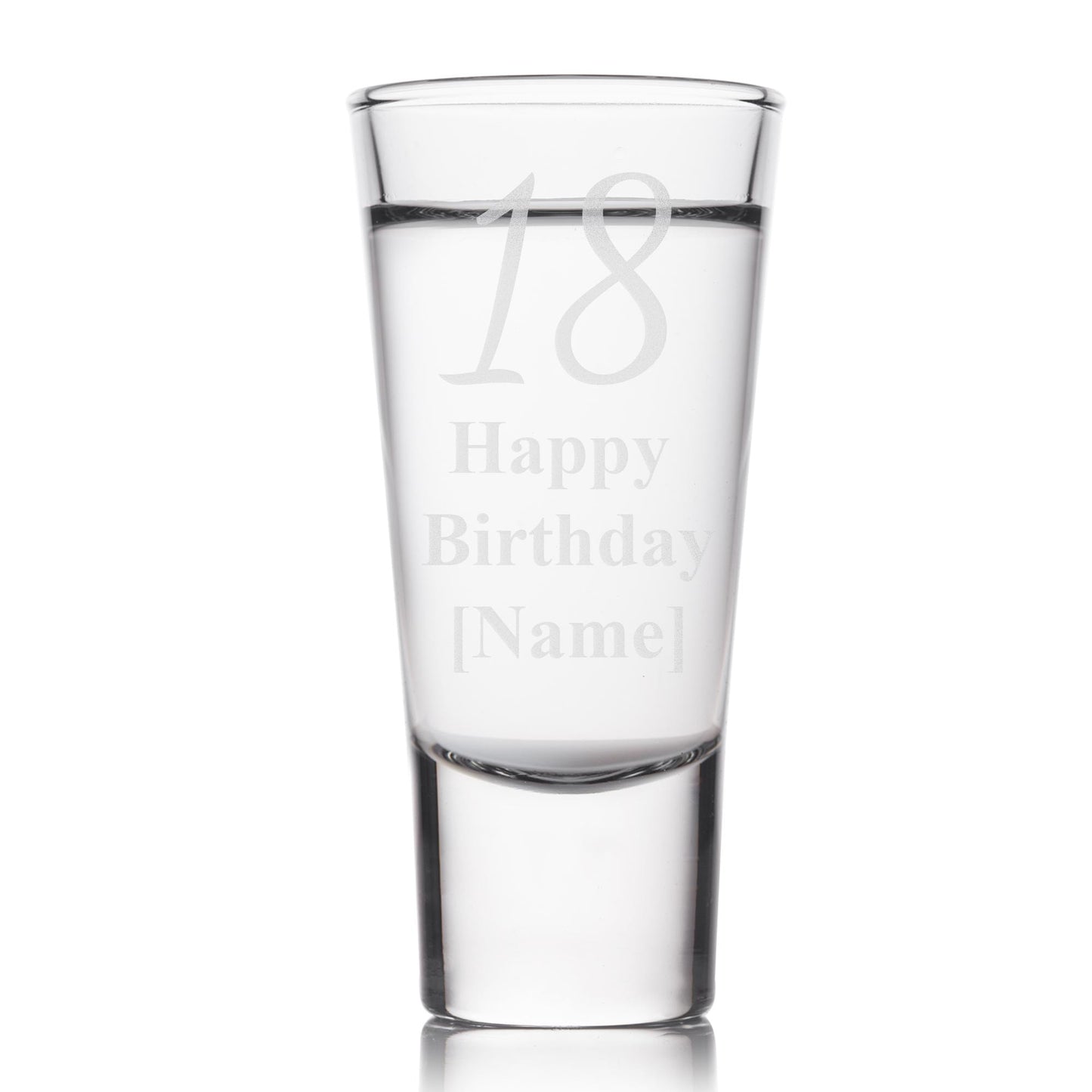 Personalised Birthday Shot Glass  Custom Engraved with Age & Name  Unique Milestone Birthday Gift for Him or Her