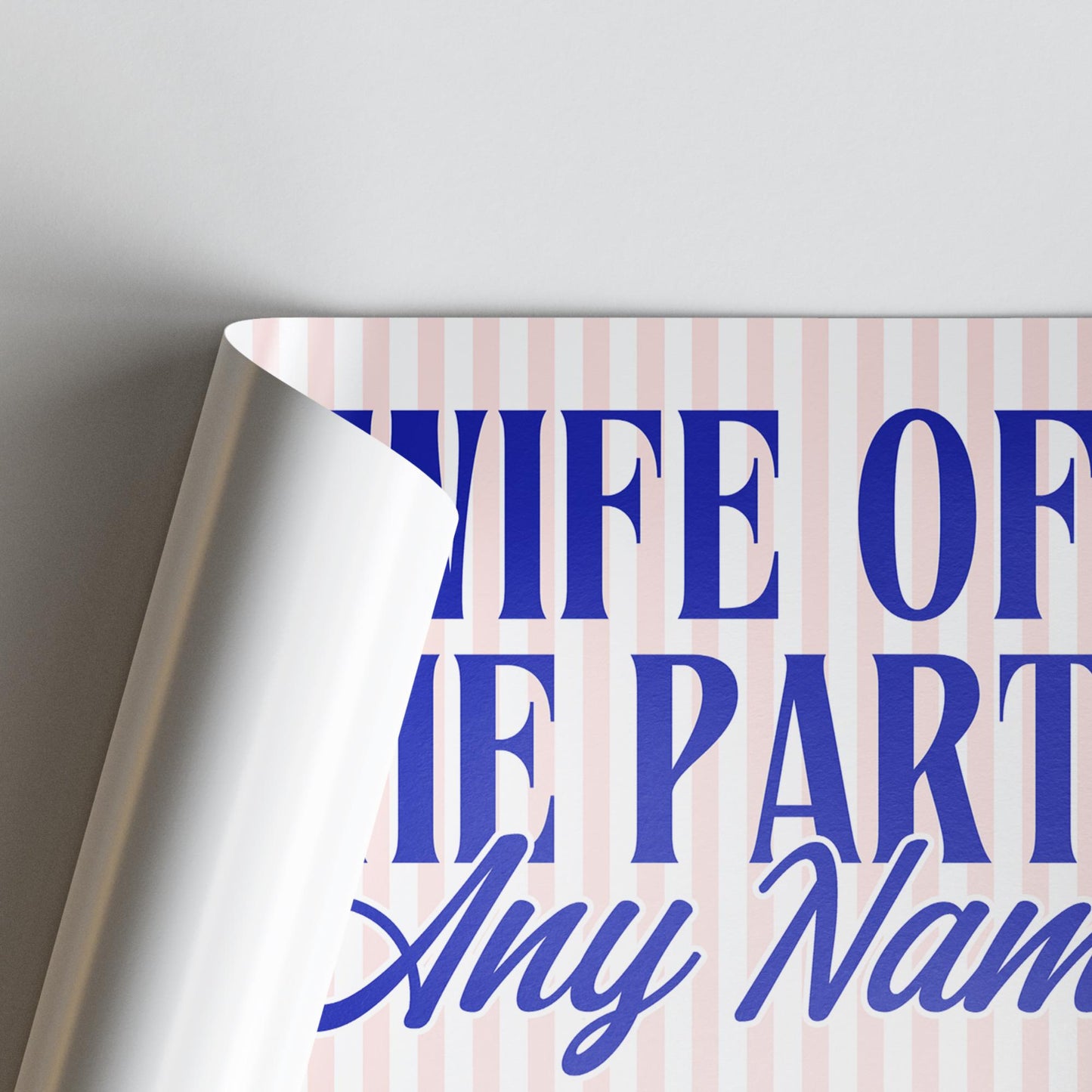Personalised Hen Party Banner | Wife of the Party  | Custom Hen Party Photo Banner | Custom Name Bridal Shower Decor | Hen Do Sign