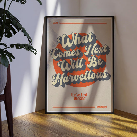 Marea Lyric-Inspired Poster | Retro Style House Music Print, Song Wall Art, Vintage Bold Typography, Modern Home Decor for Music Lover