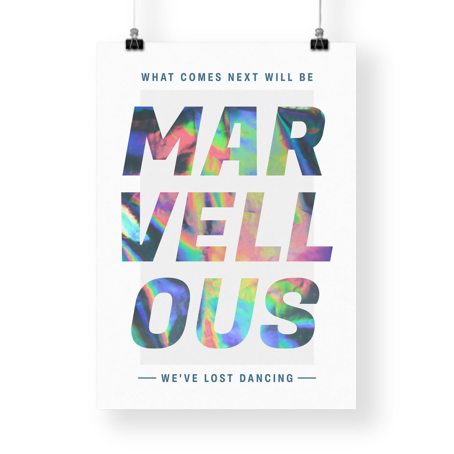 Marea Lyric-Inspired Poster | House Music Print, Song Wall Art, Colourful Bold Typography, Modern Home Decor for Dance Music Lover