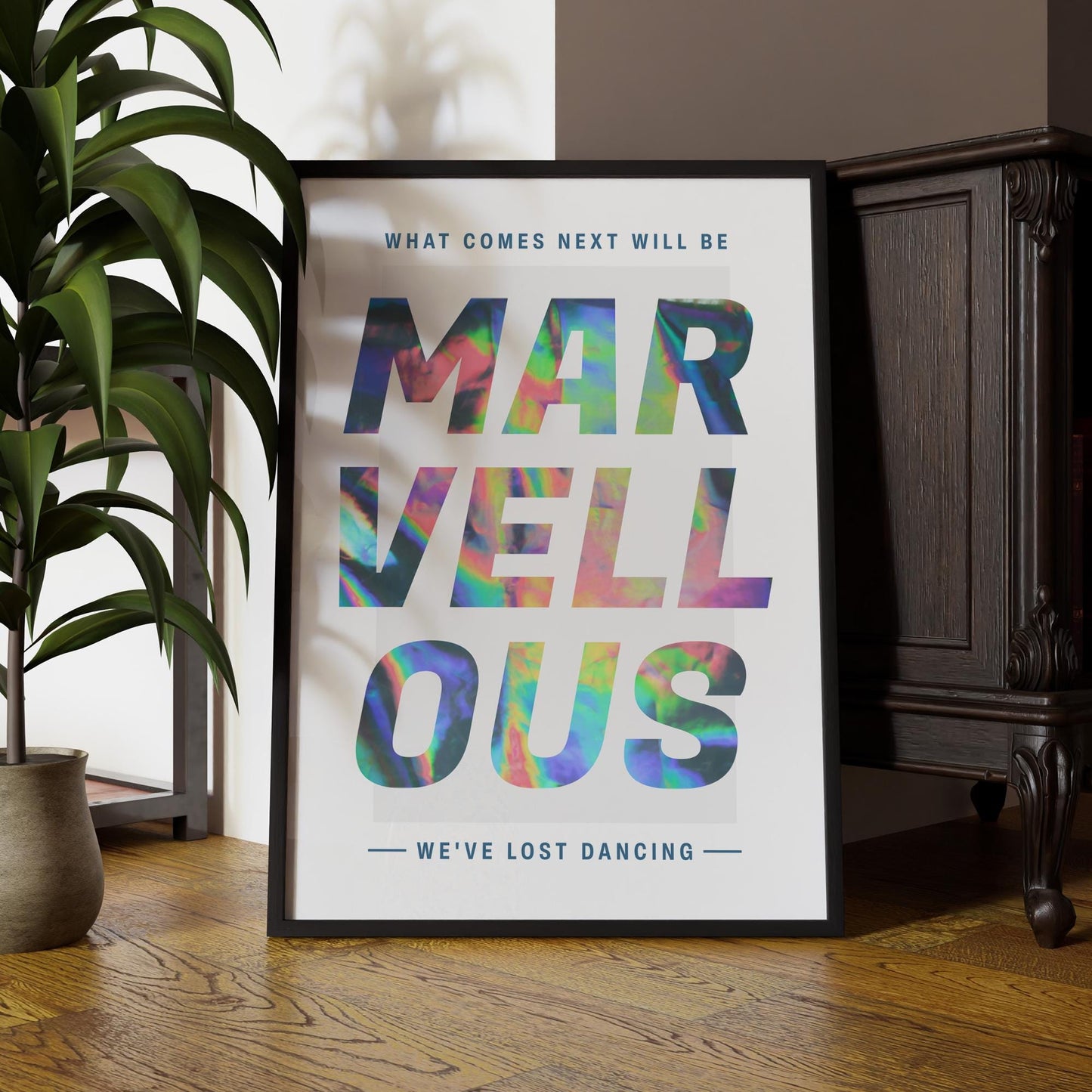 Marea Lyric-Inspired Poster | House Music Print, Song Wall Art, Colourful Bold Typography, Modern Home Decor for Dance Music Lover