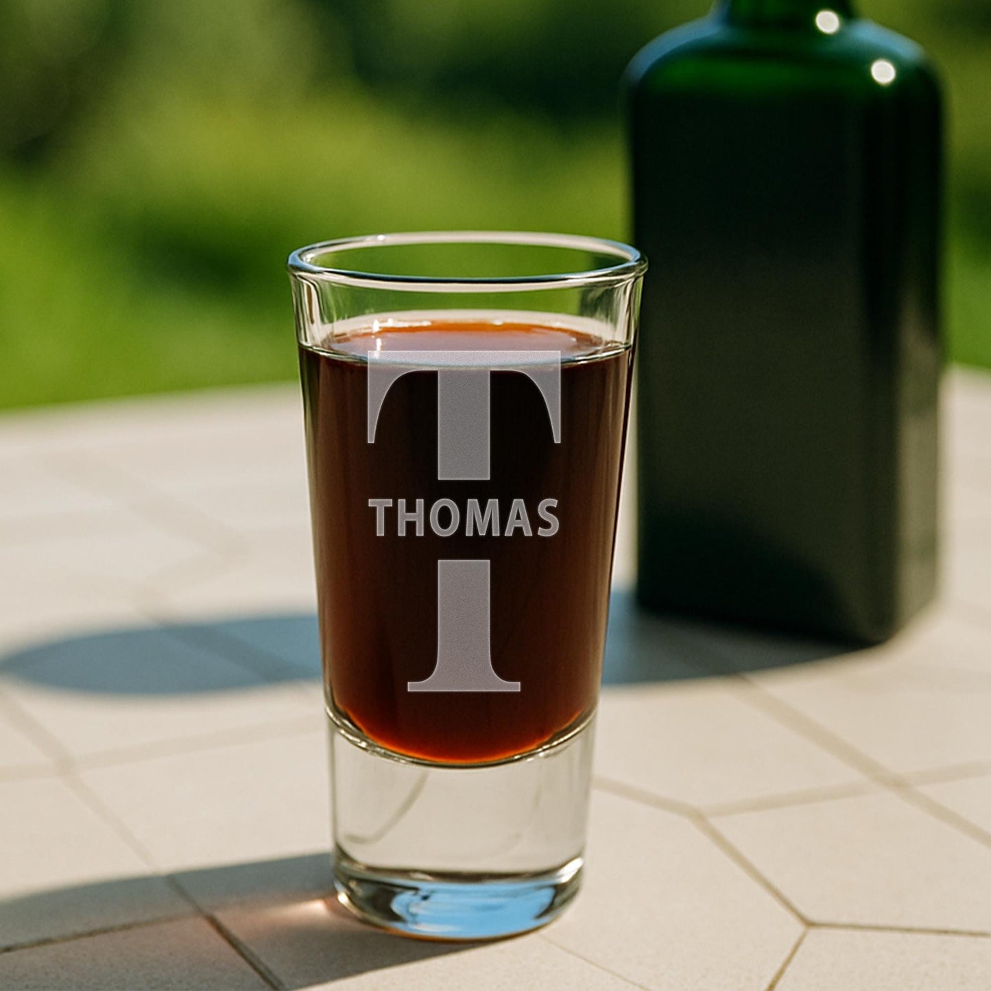 Personalised Initial & Name Shot Glass  Custom Engraved Present | Monogram Shot Glass | Custom Barware Gift | Birthday Gift for Him or Her