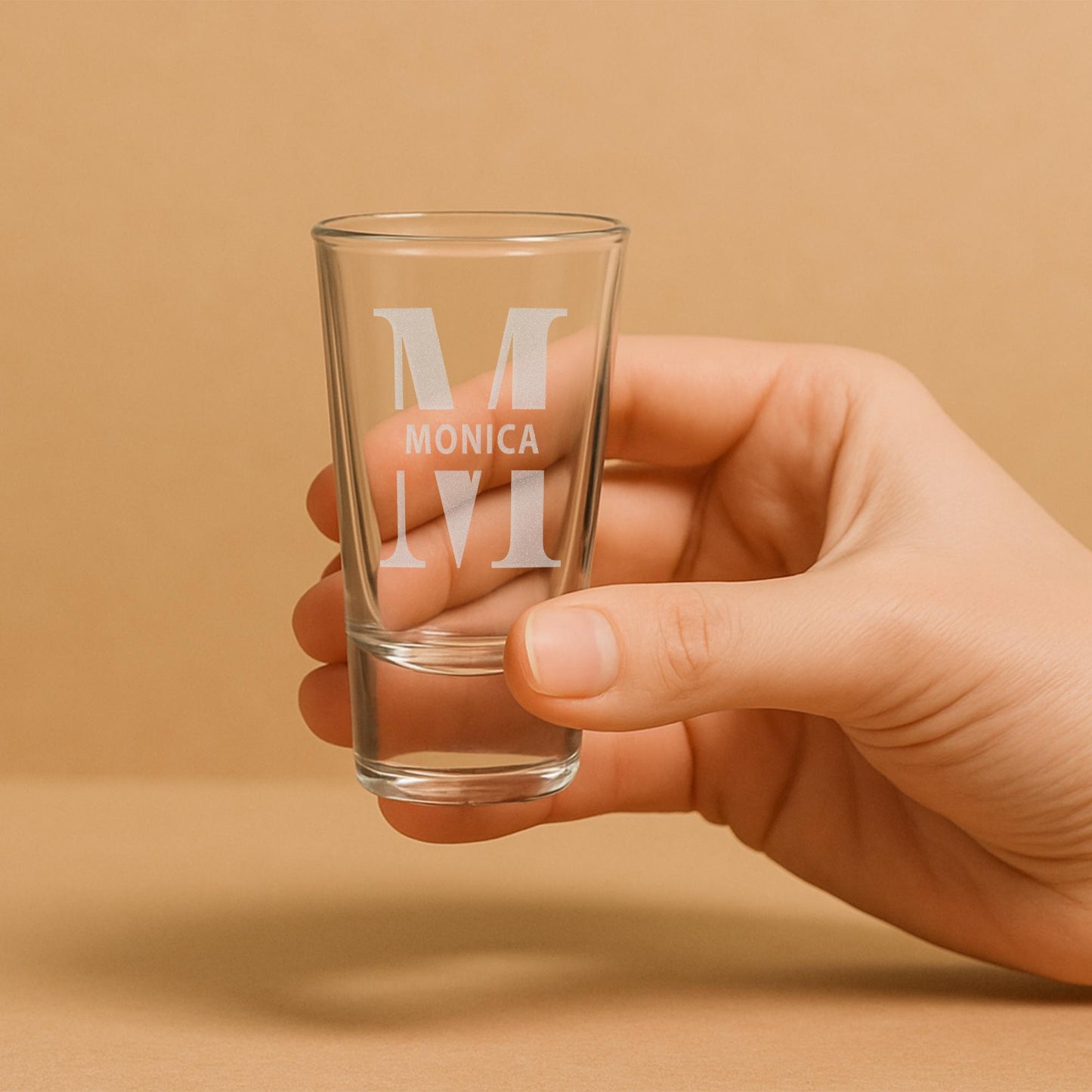 Personalised Initial & Name Shot Glass  Custom Engraved Present | Monogram Shot Glass | Custom Barware Gift | Birthday Gift for Him or Her