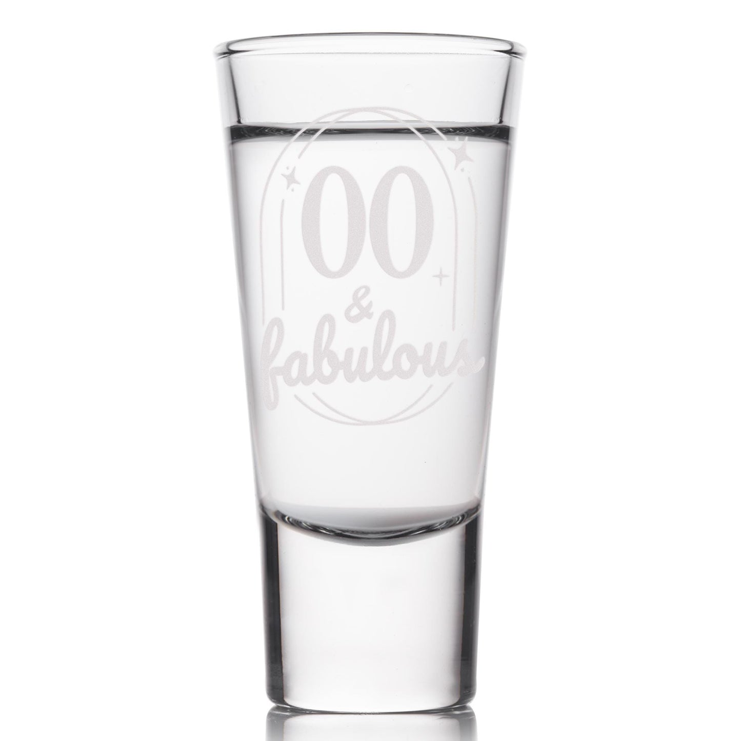 Personalised Shot Glass  [Age] & Fabulous  Personalised Birthday Shot Glass  Custom Engraved Gift for Milestone Celebrations | For Her