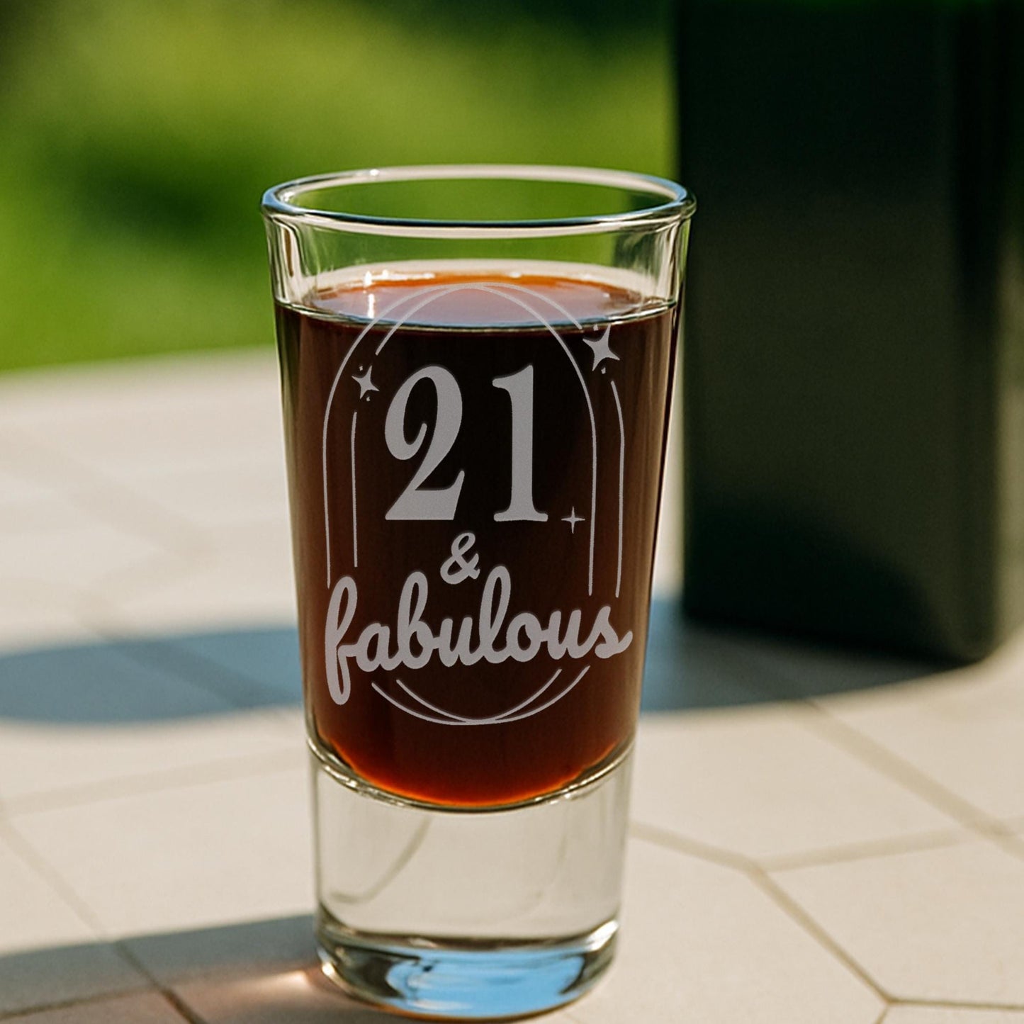 Personalised Shot Glass  [Age] & Fabulous  Personalised Birthday Shot Glass  Custom Engraved Gift for Milestone Celebrations | For Her