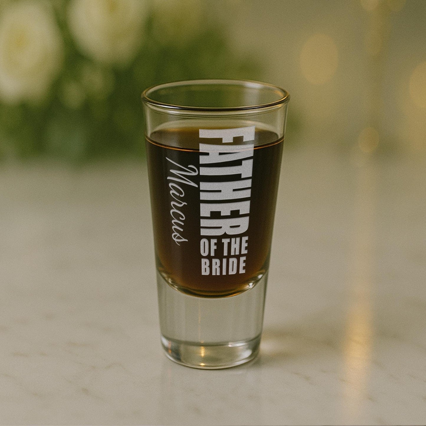 Personalised Wedding Role Shot Glass | Custom Engraved with Role & Name  Bridal Party Gift | Wedding Party Shot Glasses Keepsakes