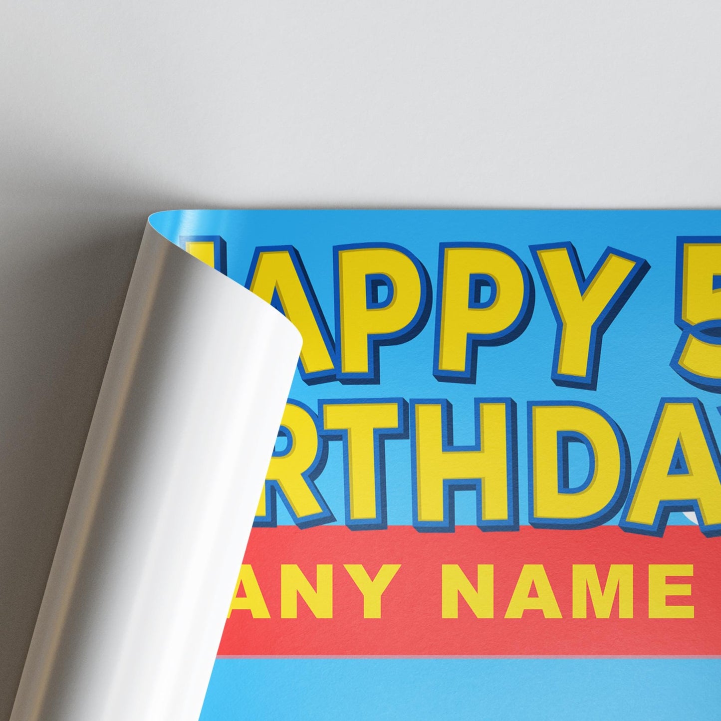 Personalised Birthday Banner - Toy Land | Custom Name & Photo | Toy-Inspired Banner | Colourful Cartoon Style Birthday Party Decor for Kids