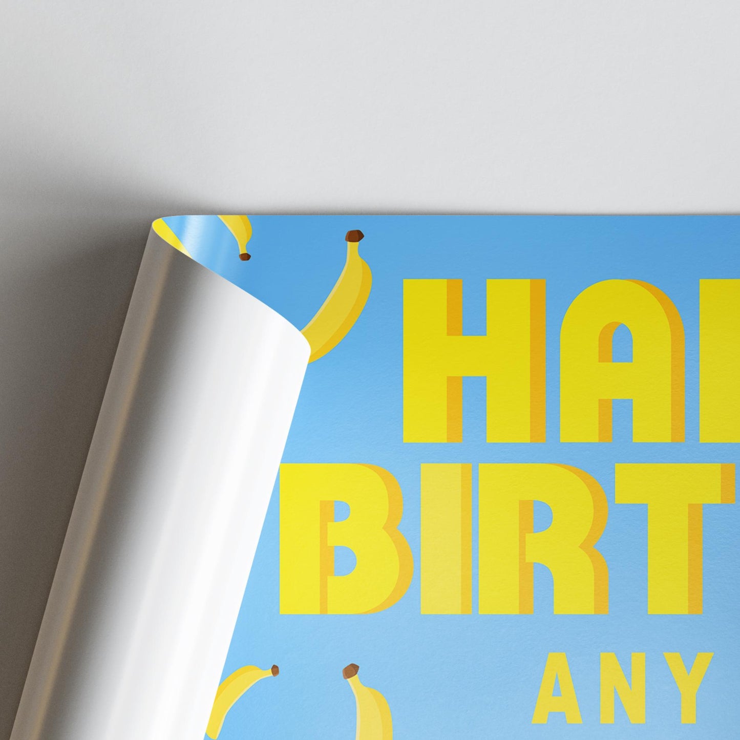 Personalised Birthday Banner - Bello Banana | Cartoon Theme | Blue and Yellow Decor | Custom Name & Photo | Meme Birthday Party Decor