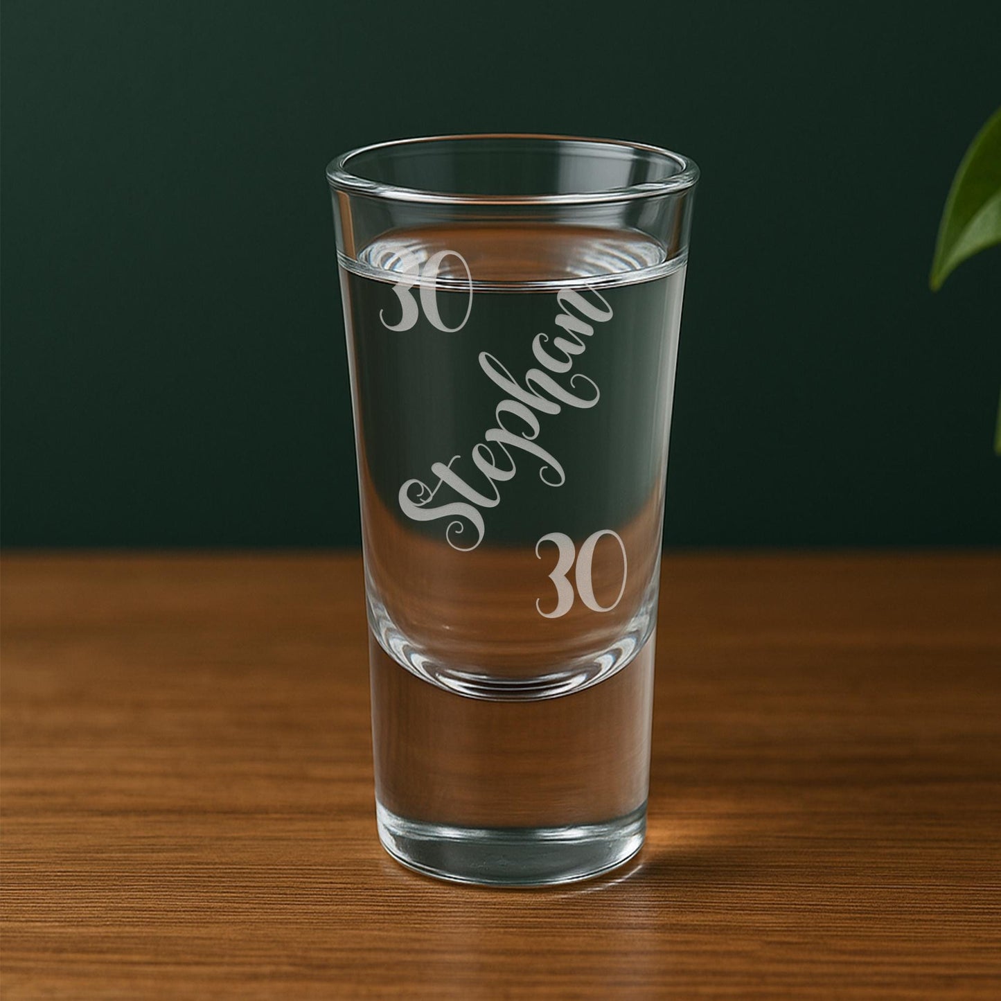 Personalised Birthday Shot Glass | Swirl Script Name & Age | Custom Engraved | Milestone Birthday Gift for Him or Her | 18th or 21st