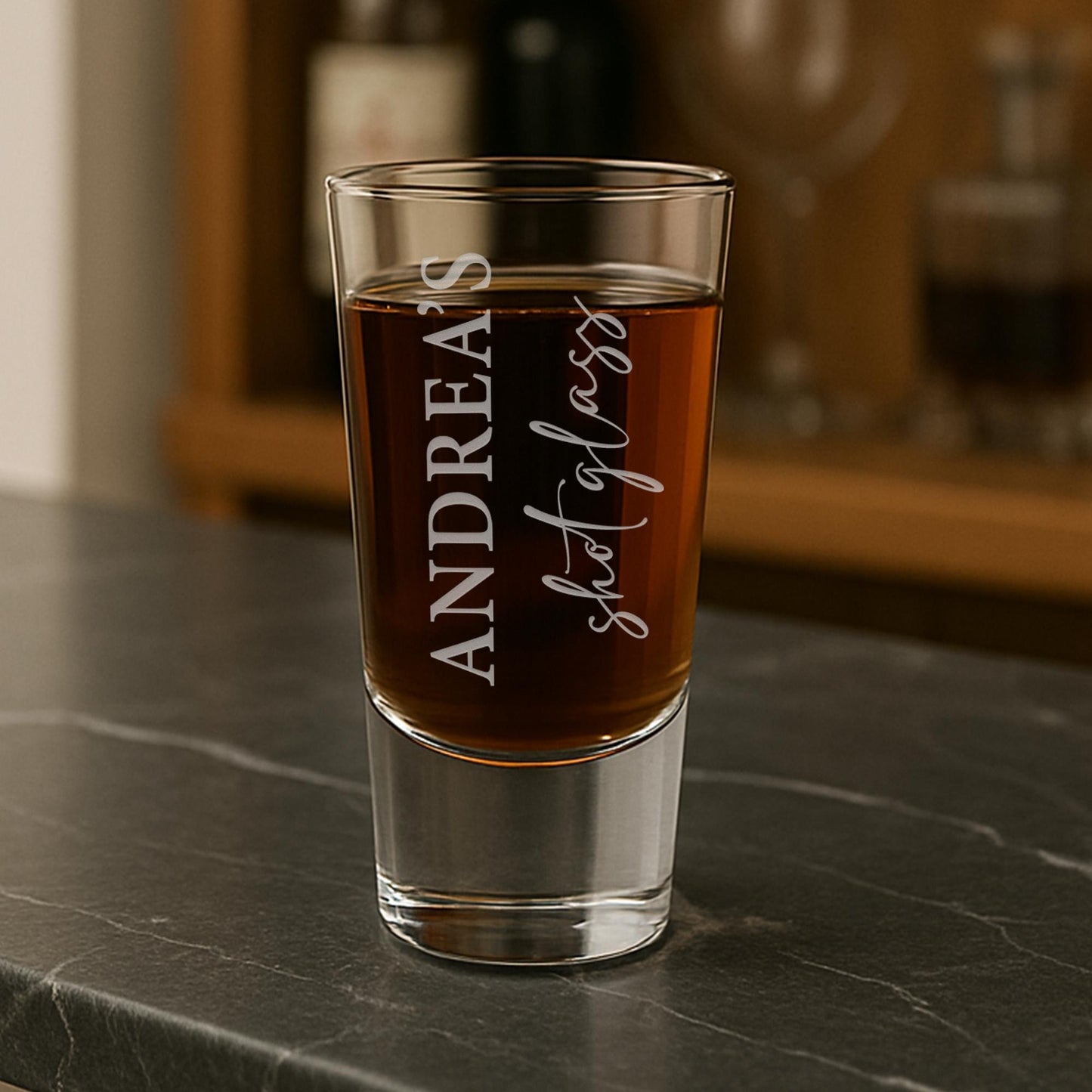 Custom Engraved Shot Glass | Name Shot Glass - Classic Twist | Personalised Gift | Custom Name Present | Birthday Gift for Him or Her