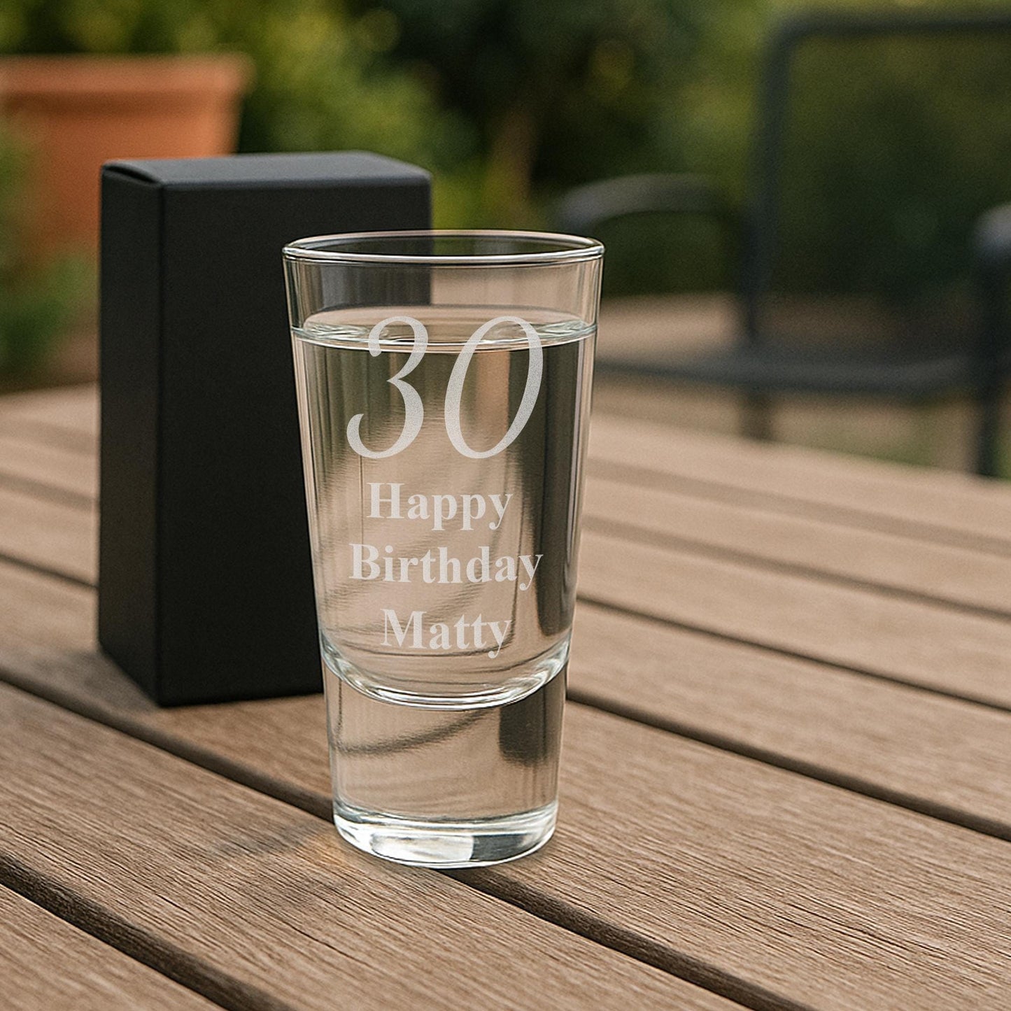 Personalised Birthday Shot Glass  Custom Engraved with Age & Name  Unique Milestone Birthday Gift for Him or Her