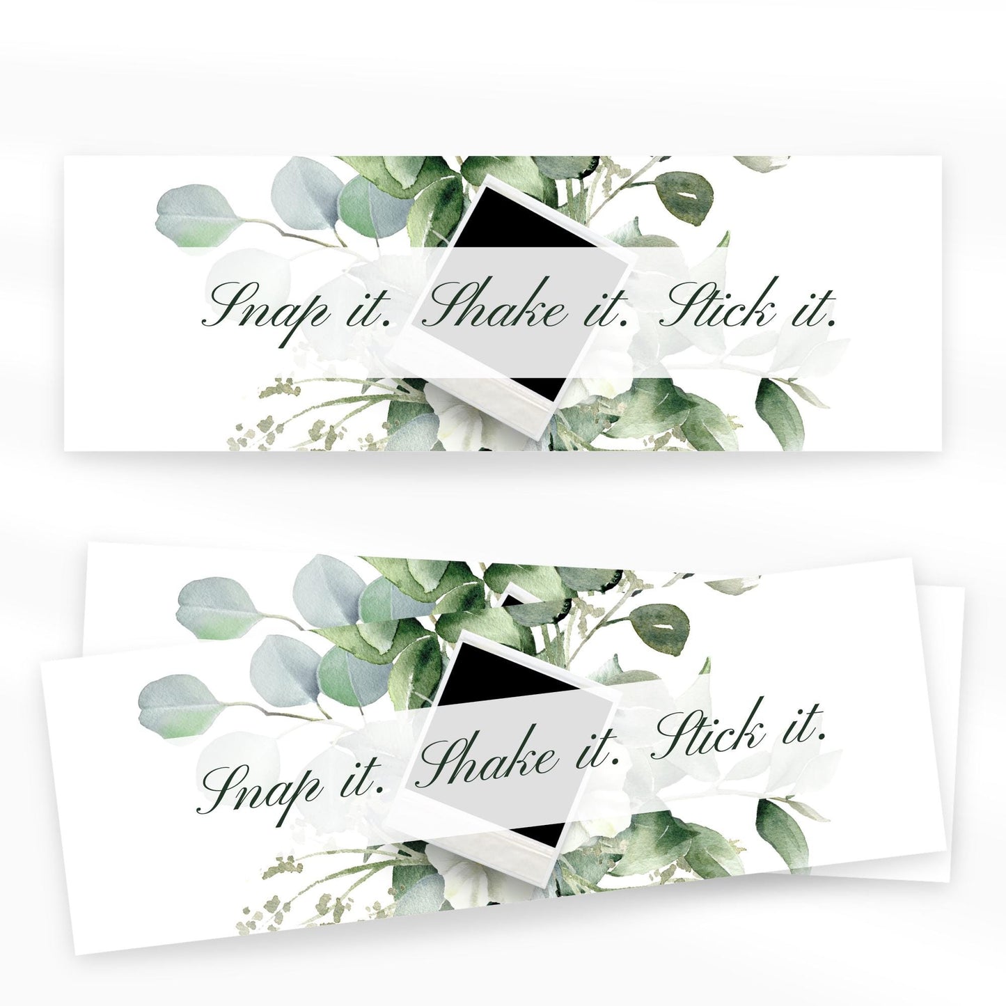 Snap It Shake It Stick It. | Instant Photo-Themed Banner  Watercolour Design | Photo Book Banner | Camera Station Sign | Party Decor